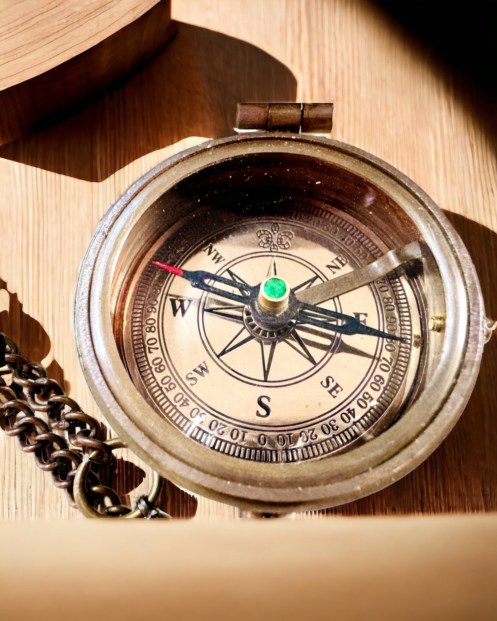 Indian Compass Odysseus – Retro Explorer's Gem - engraving option available
