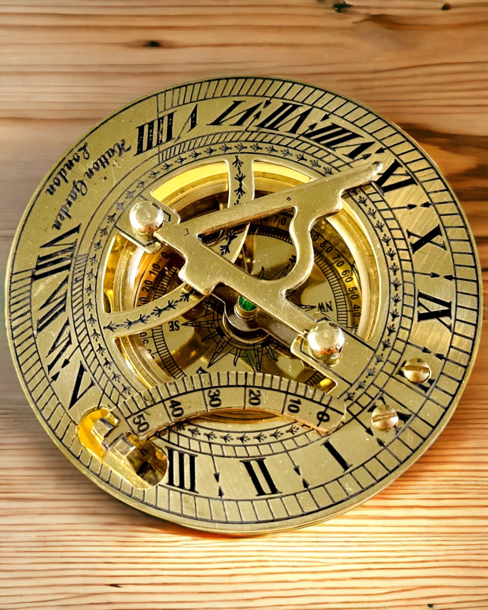 Navigational Compass with Sextant and Personalization Option - Nautical XL