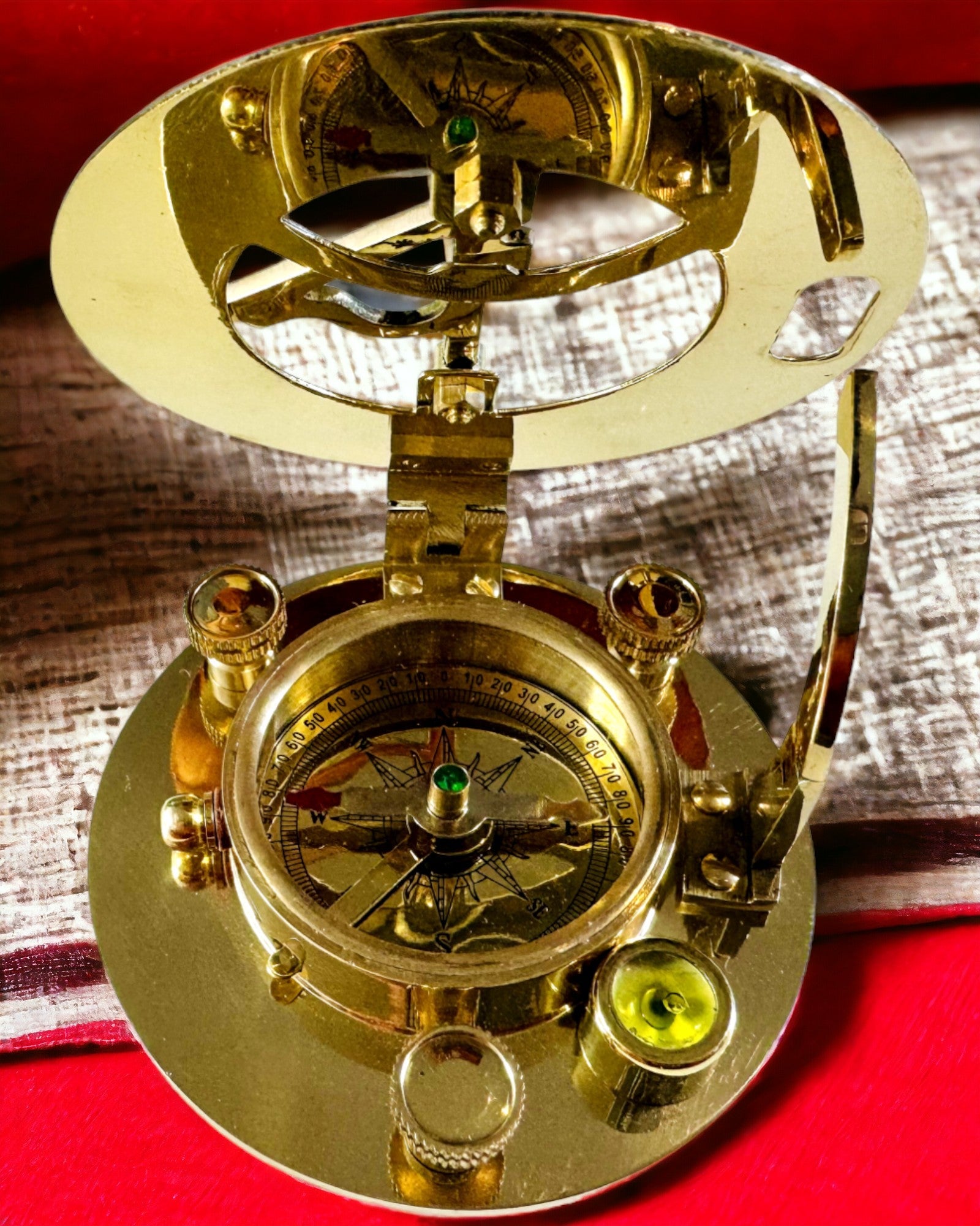 Navigational Compass with Sextant and Personalization Option - Nautical XL