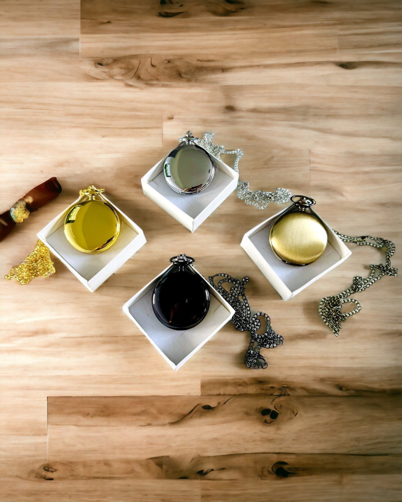 Black Pocket Watch "Classic Elegance" with Engraving Option