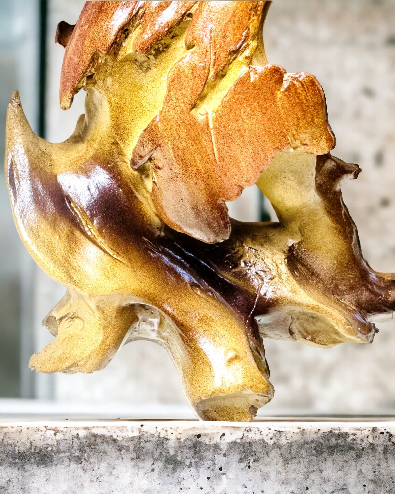 Resin Horse Sculpture in Abstract Style