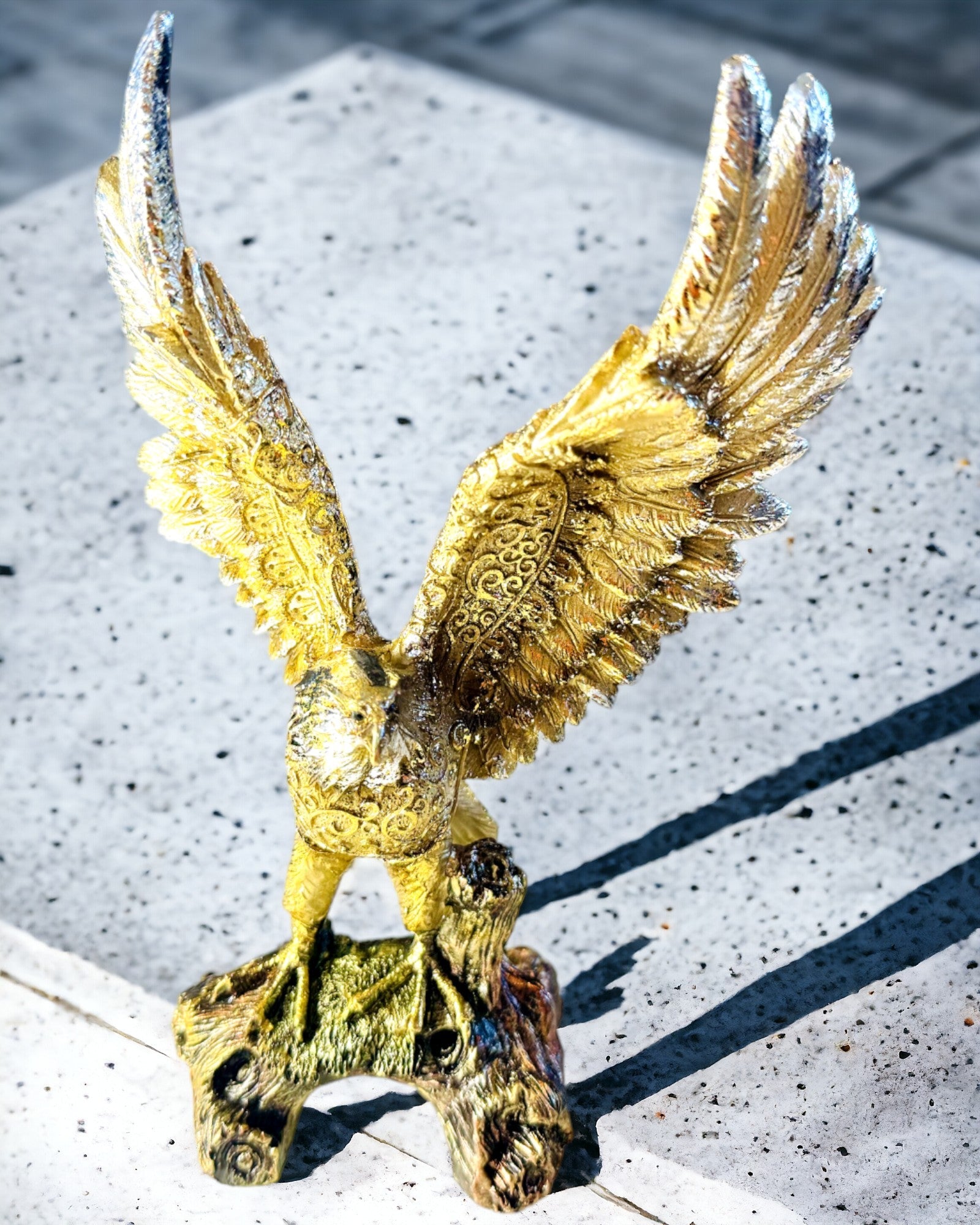 "Golden Eagle" Statuette with Personalization Option - Resin Decoration