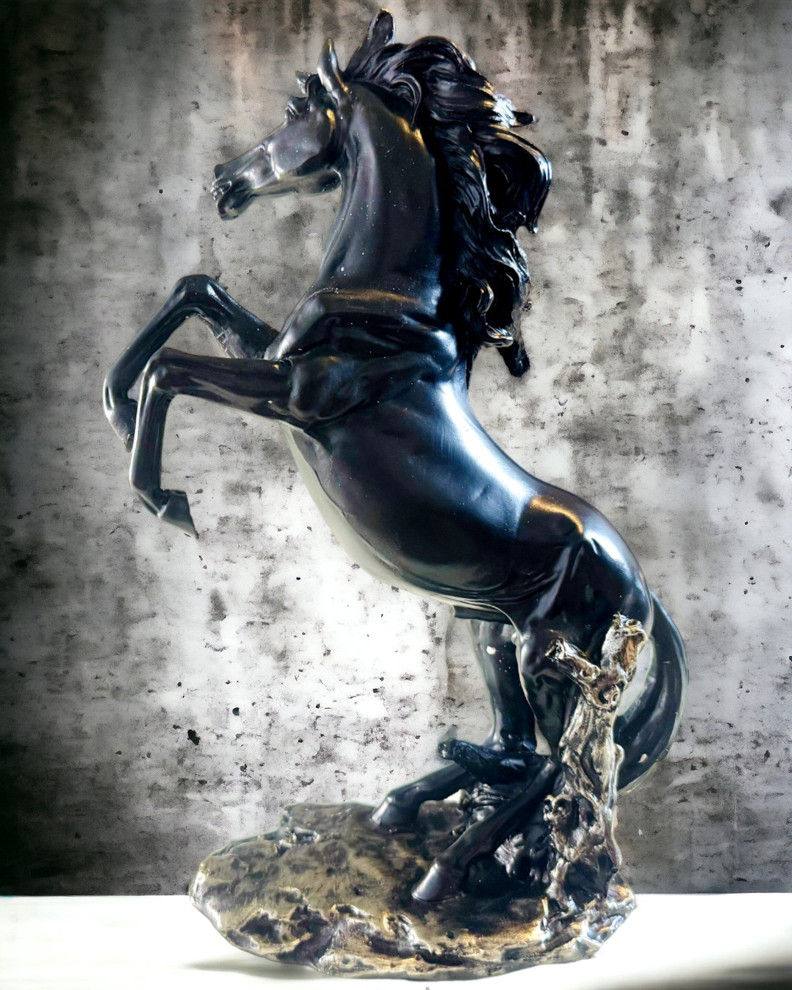 Black Pearl - Horse Sculpture Elegance in Motion - Engraving Available