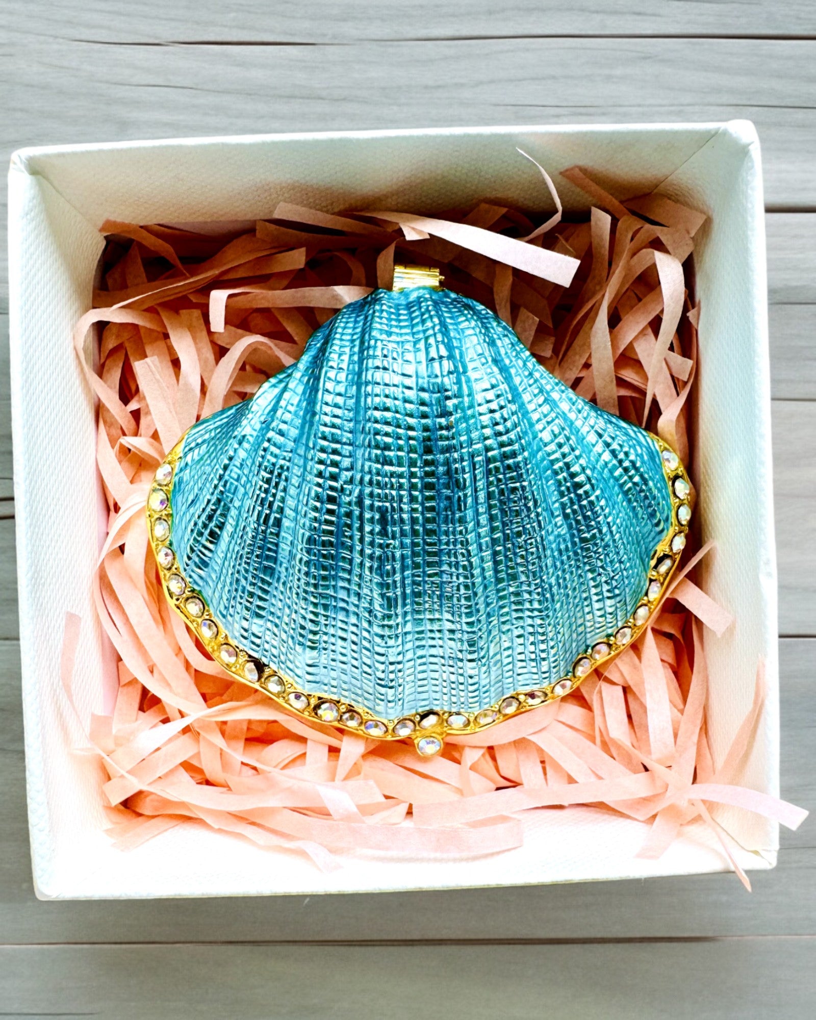 Treasure of Memories Shell - Jewelry Box with Custom Engraving Option, Gift