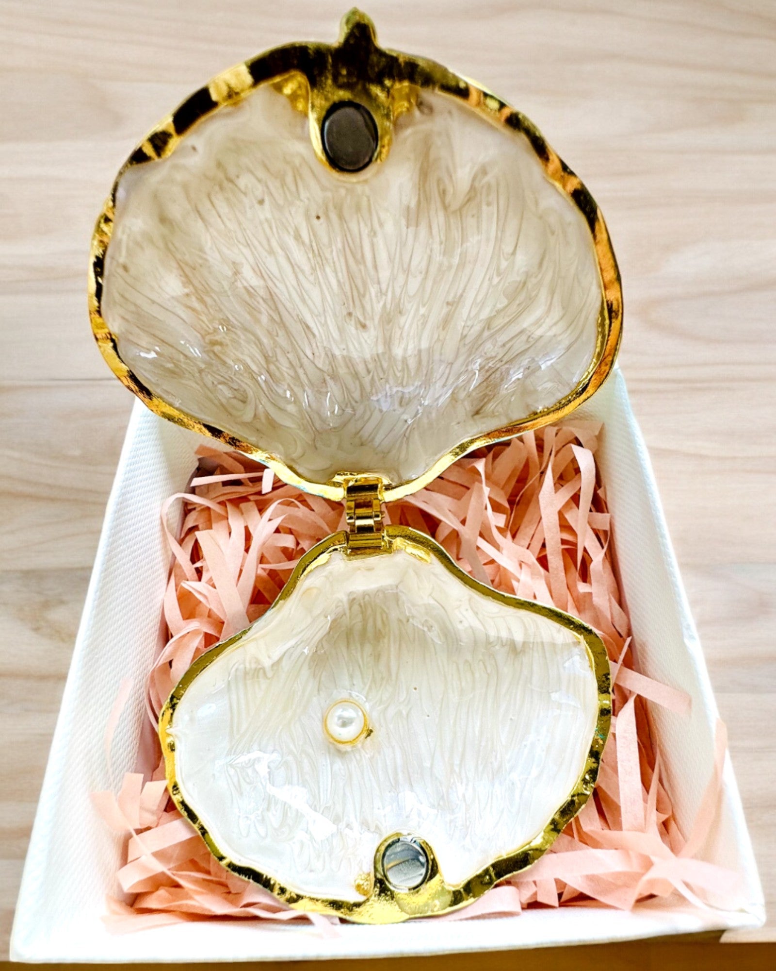 Treasure of Memories Shell - Jewelry Box with Custom Engraving Option, Gift