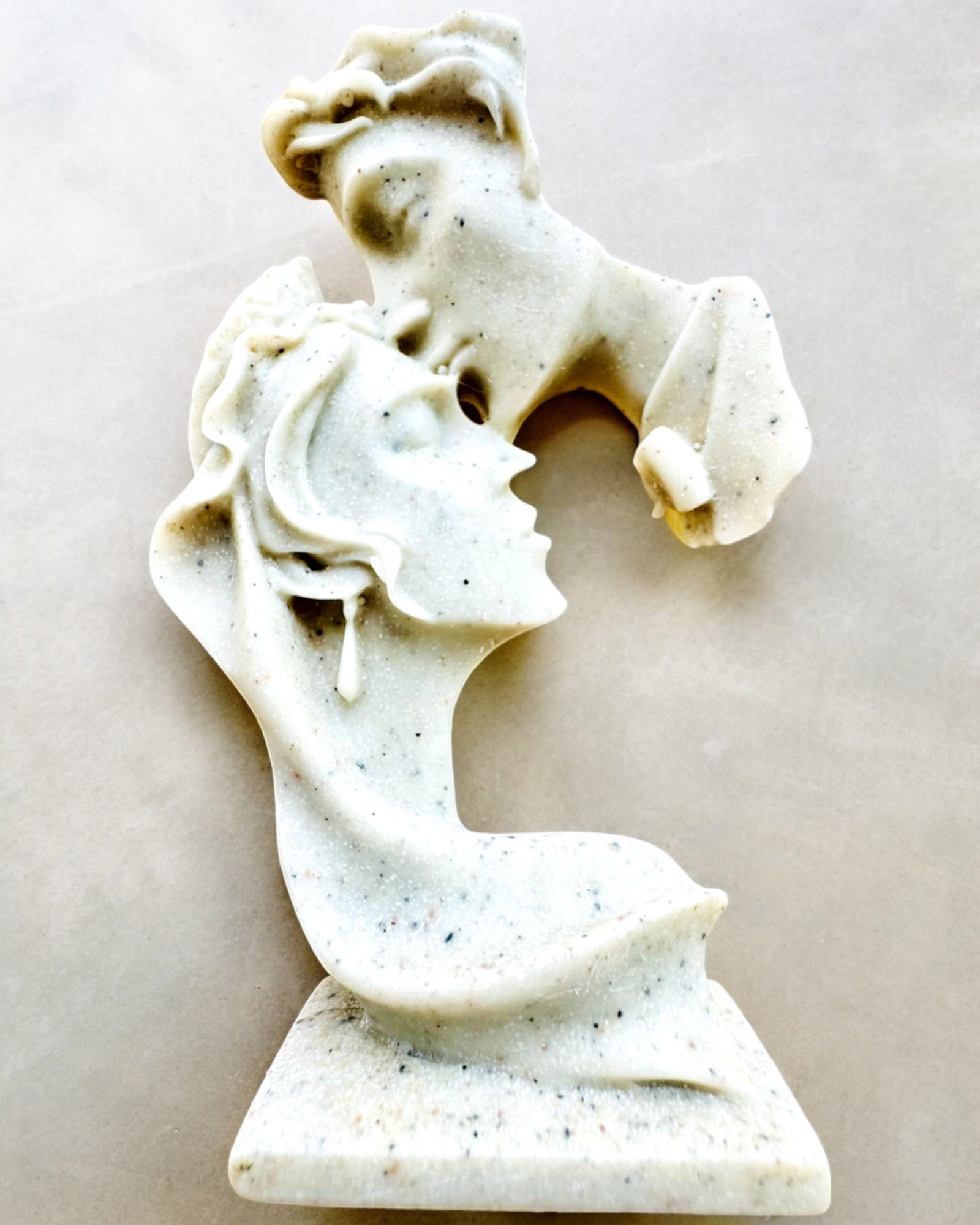 "Elegance in Stone" Figurine, white color - 13.5 cm height, Decorative with Engraving Option