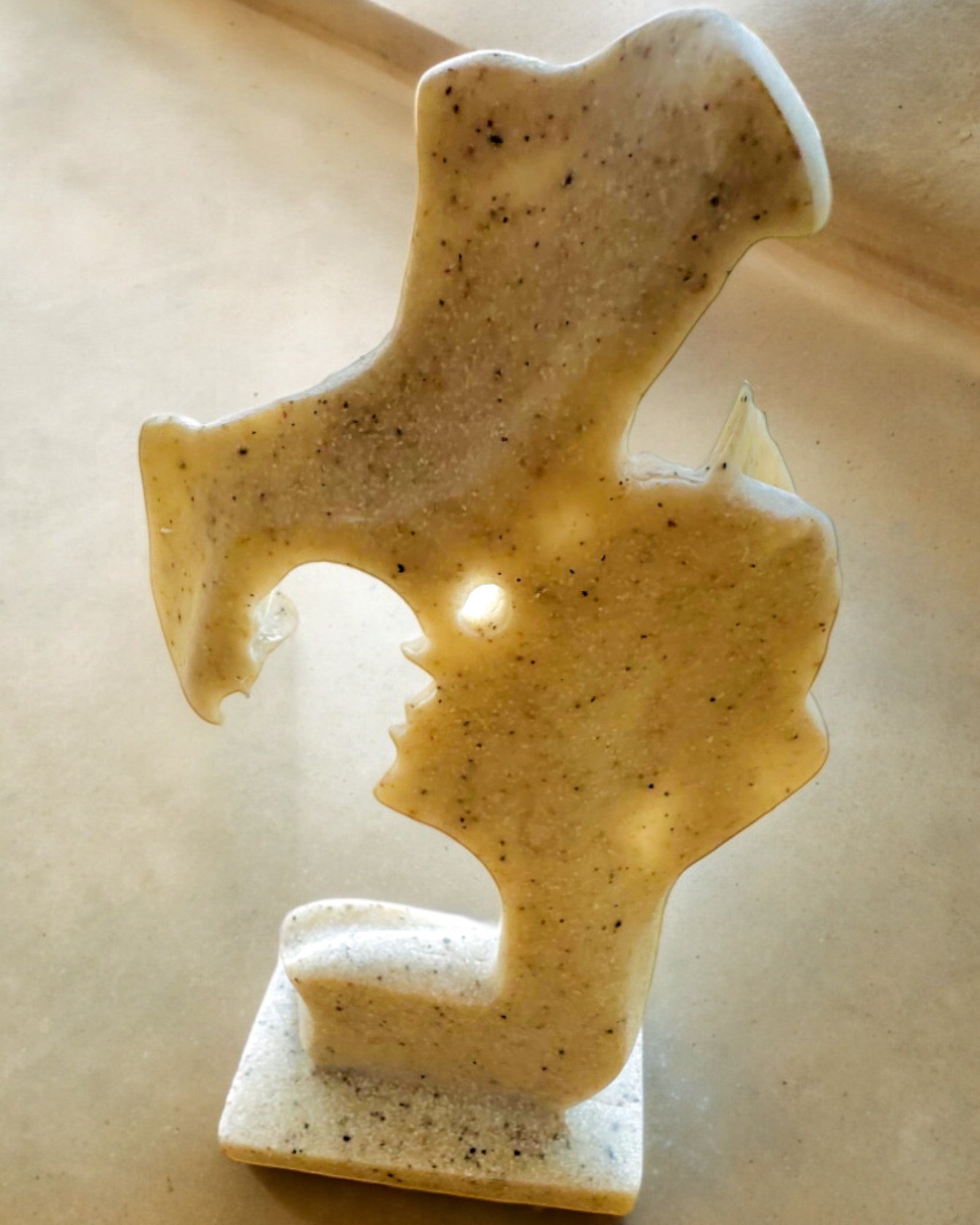 "Elegance in Stone" Figurine, white color - 13.5 cm height, Decorative with Engraving Option