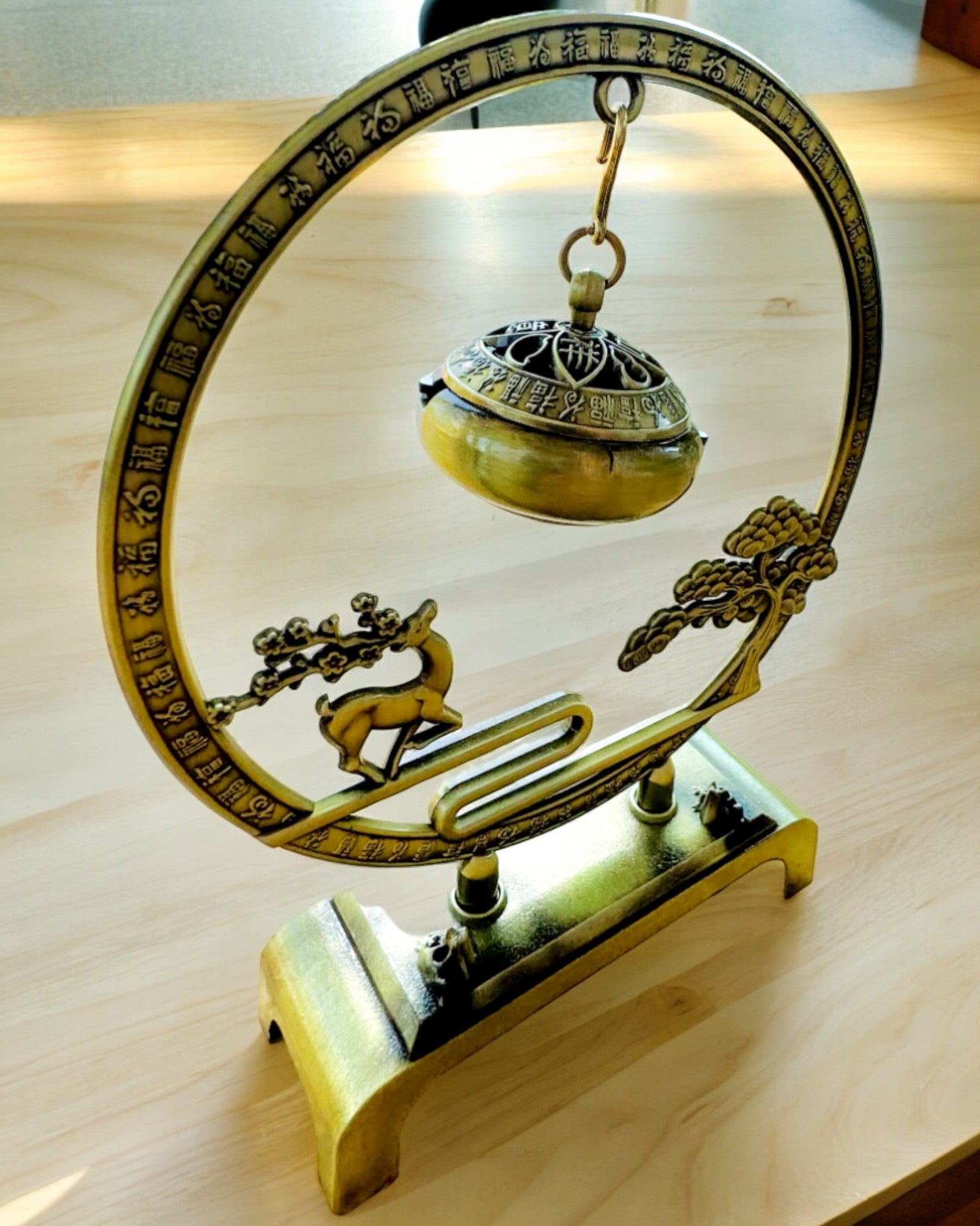 Elegant Metal Incense Holder "Great Calm" - personalization with engraving available