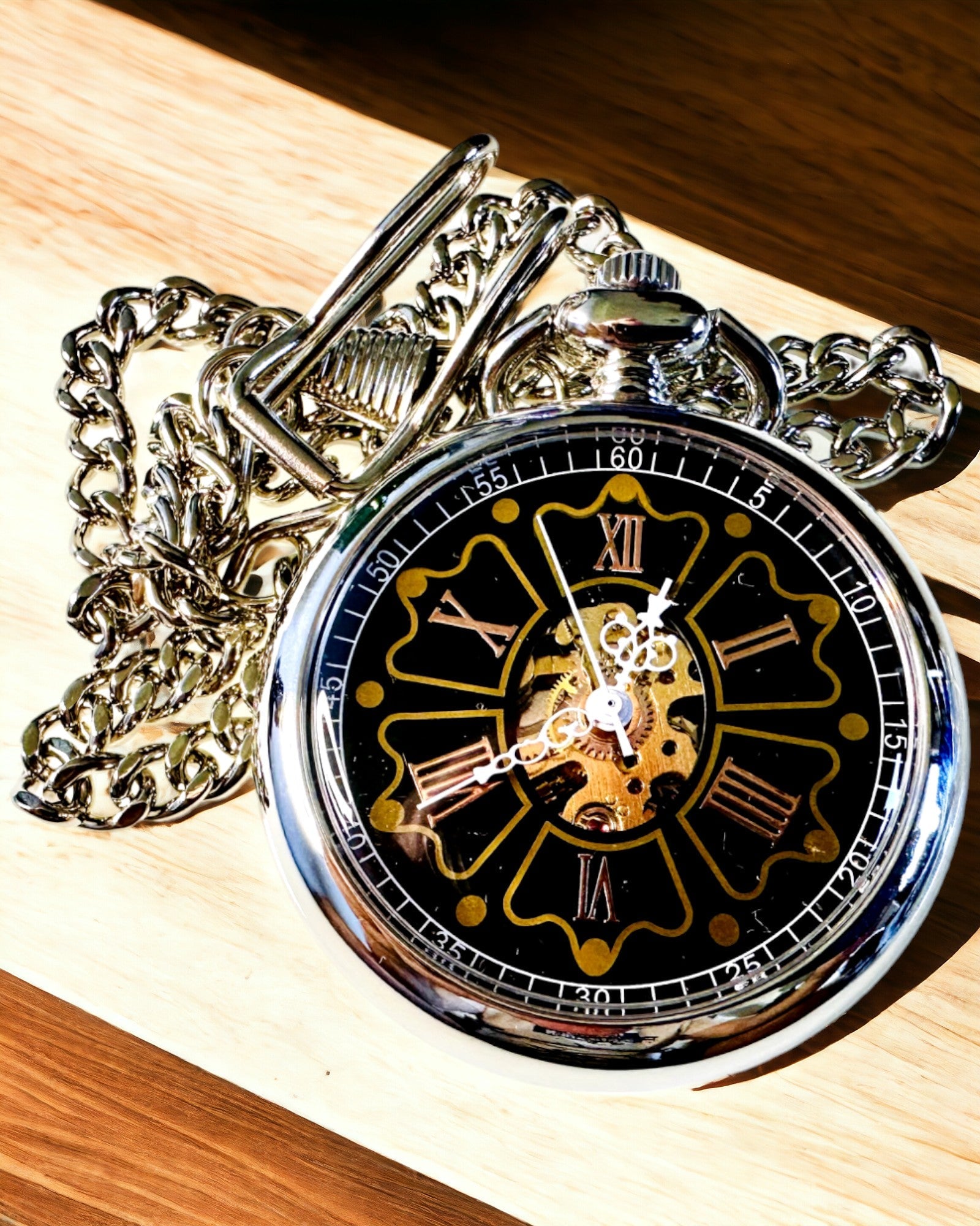 Vintage Style Pocket Watch with Engraving Option