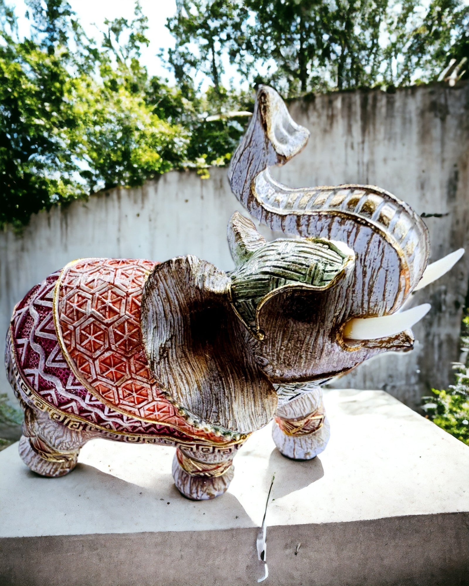 Elephant Pathway – Decorative Resin Elephant with Engraving Option