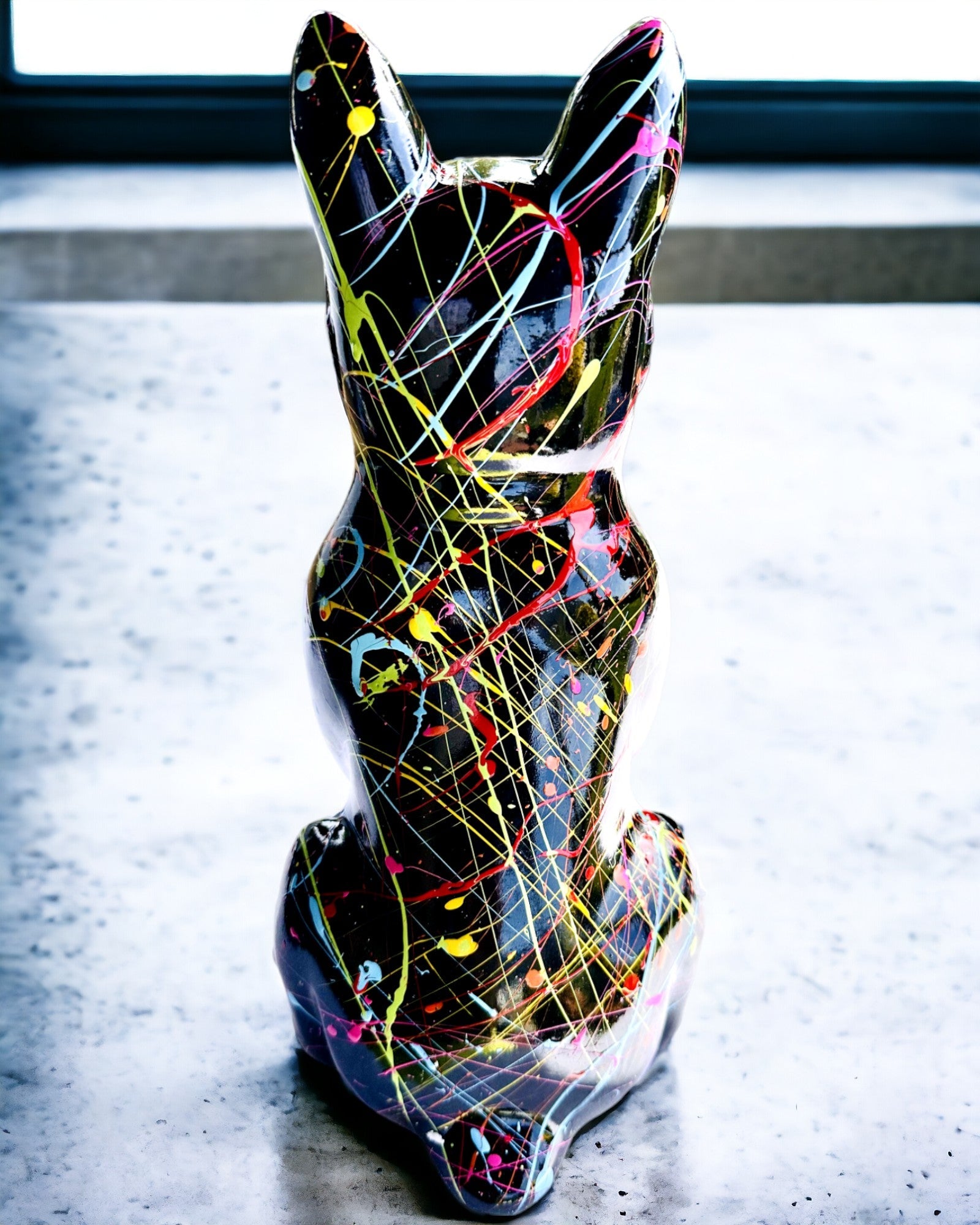 Colorful Artistic Pup - Hand-Painted French Bulldog, personalized with engraving, perfect as a gift