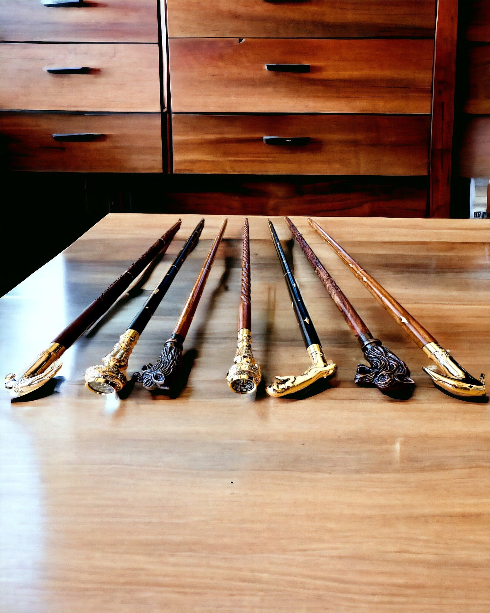 Mango Wood Walking Cane "Jaguar Elegance" - customizable with engraving