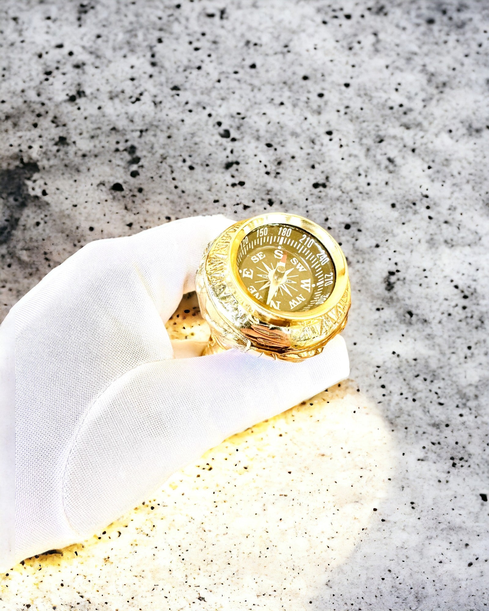 Kompasso Brown - Walking Cane - Hand-Carved Wooden - Exclusive Edition with Engraving Option