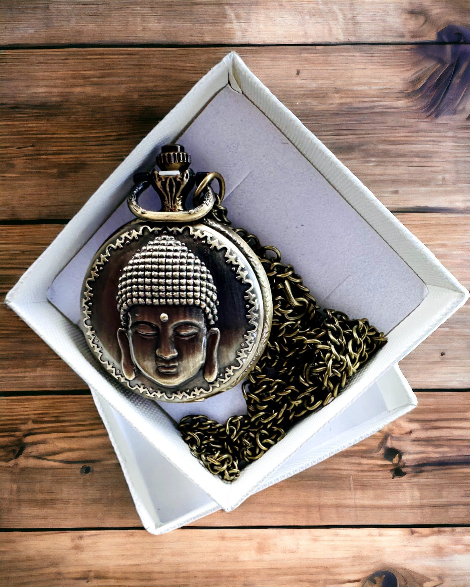 Pocket Watch "Buddha Time Elegance", personalization with engraving available