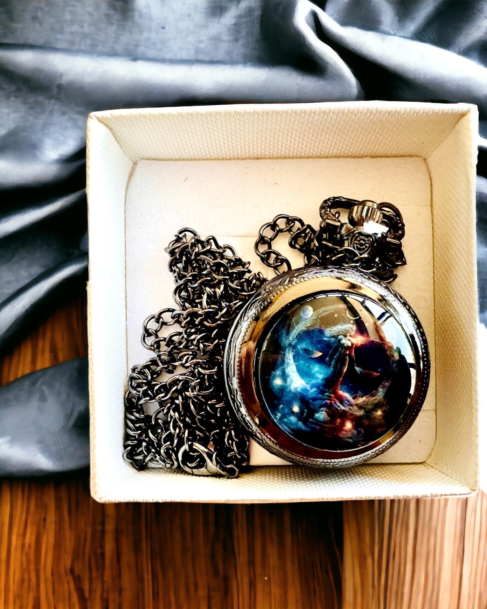 Pocket Watch "Galactic Timekeeper" - personalization with engraving available