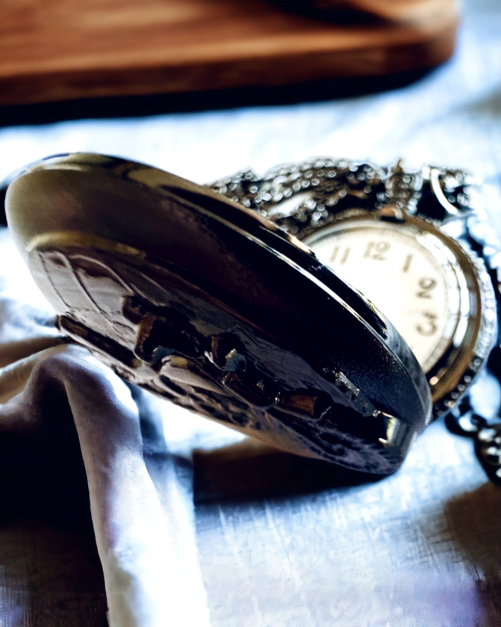 Elegant Pocket Watch Motorcycle Passion, personalization with engraving available
