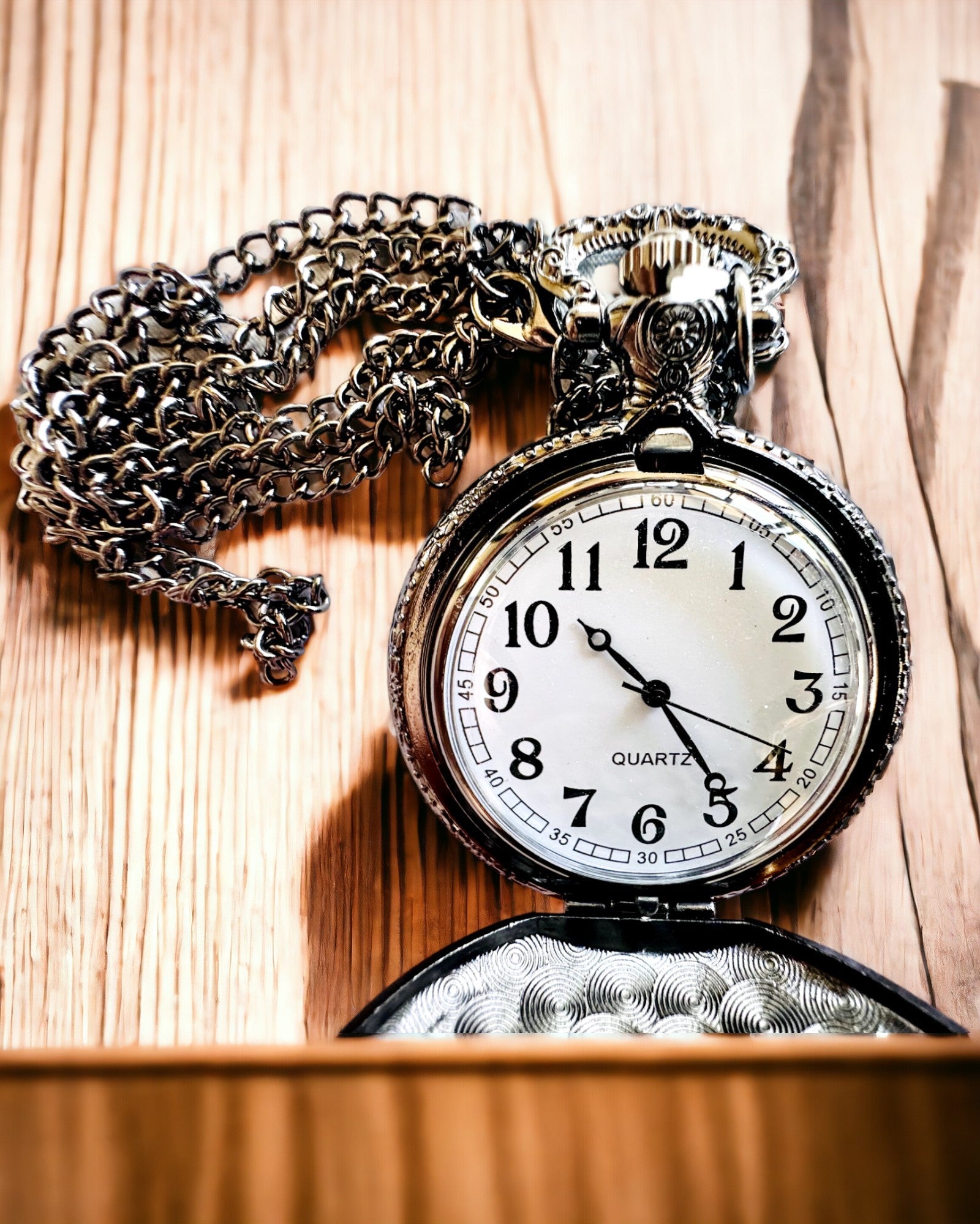 Elegant Pocket Watch Motorcycle Passion, personalization with engraving available