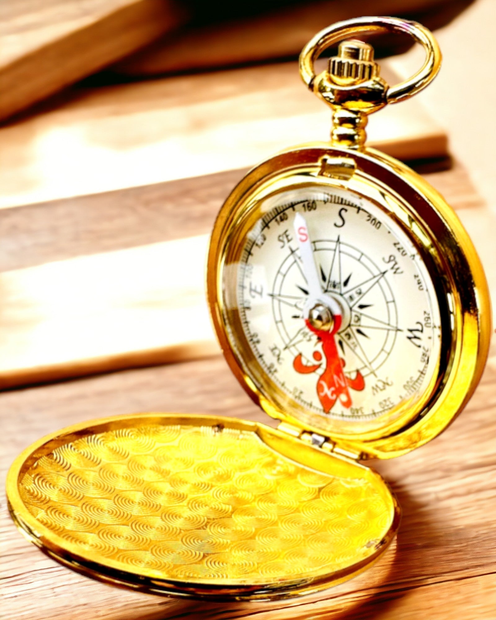 Wanderer Compass with Engraving Option - gold color