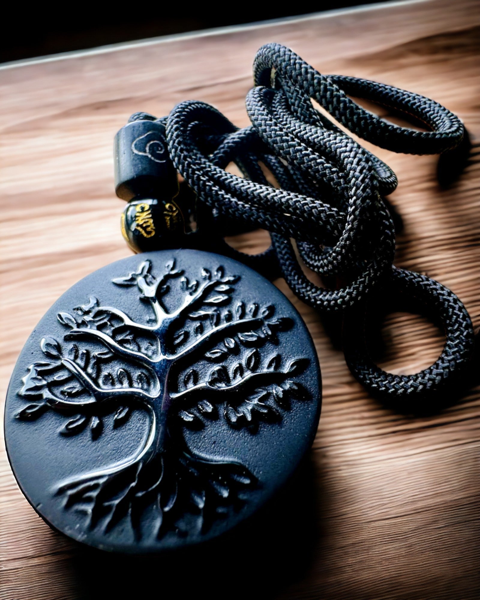 Obsidian "Tree of Life" Necklace - personalization with engraving