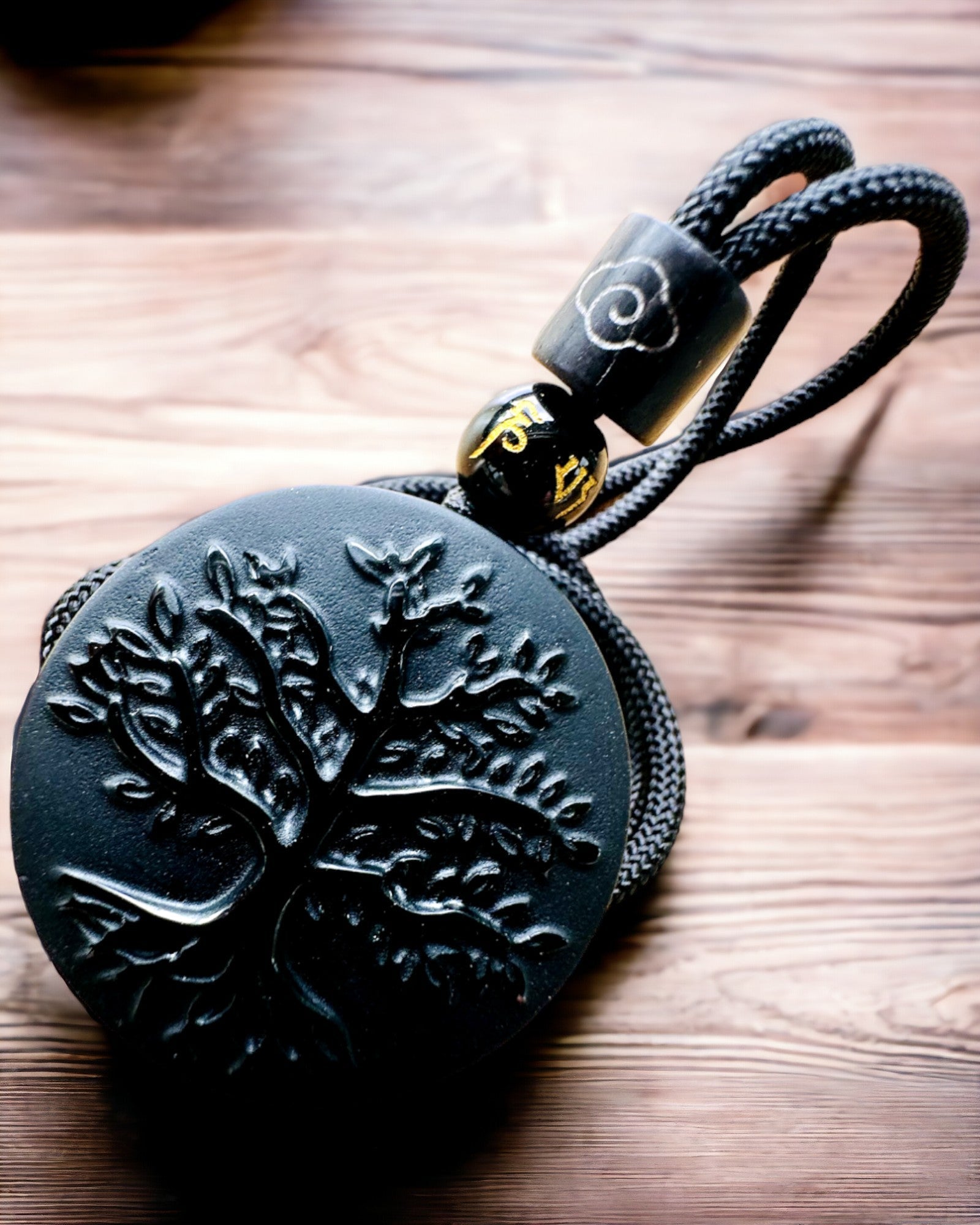 Obsidian "Tree of Life" Necklace - personalization with engraving