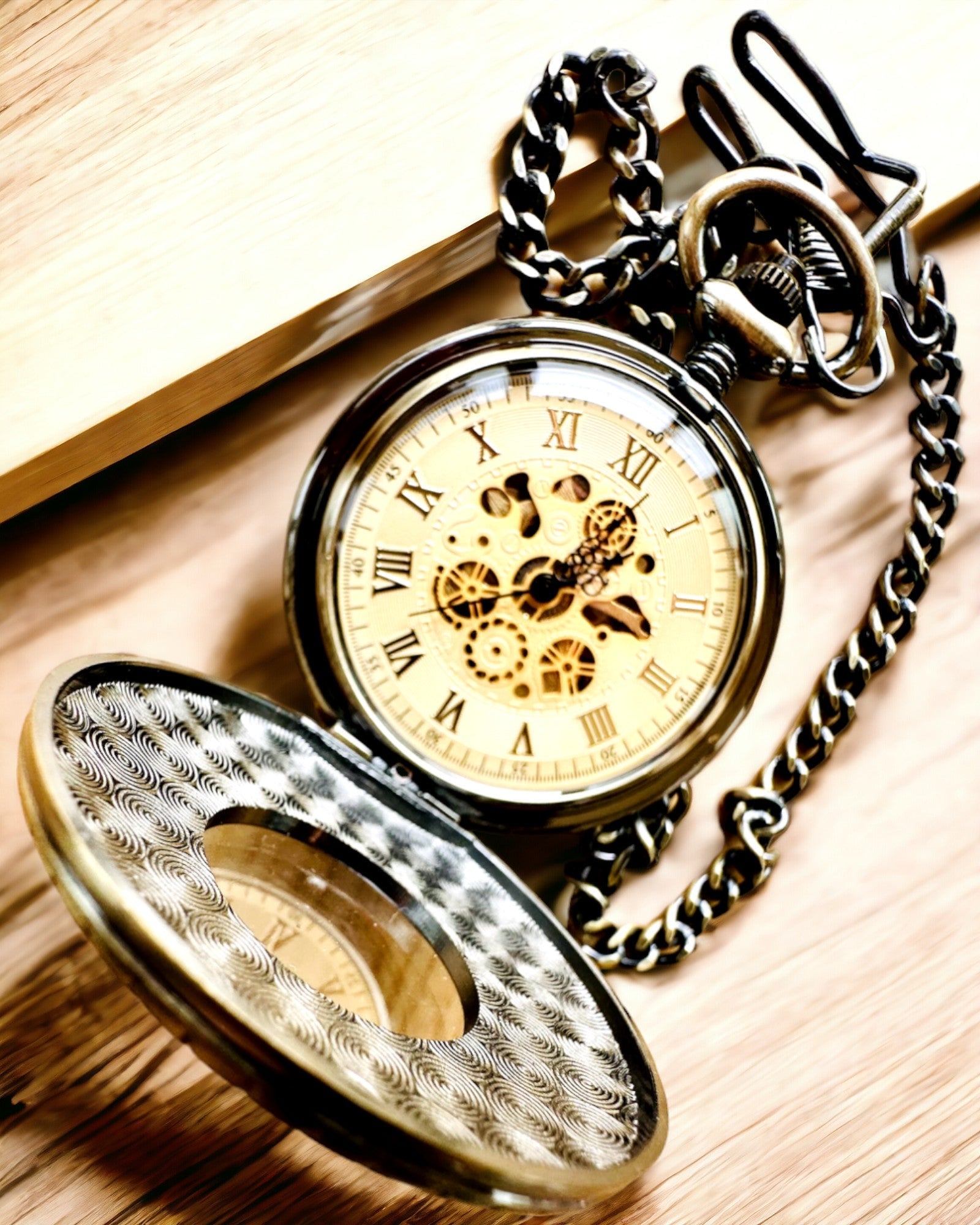 Pocket watch "Retro Elegance", customizable with engraving