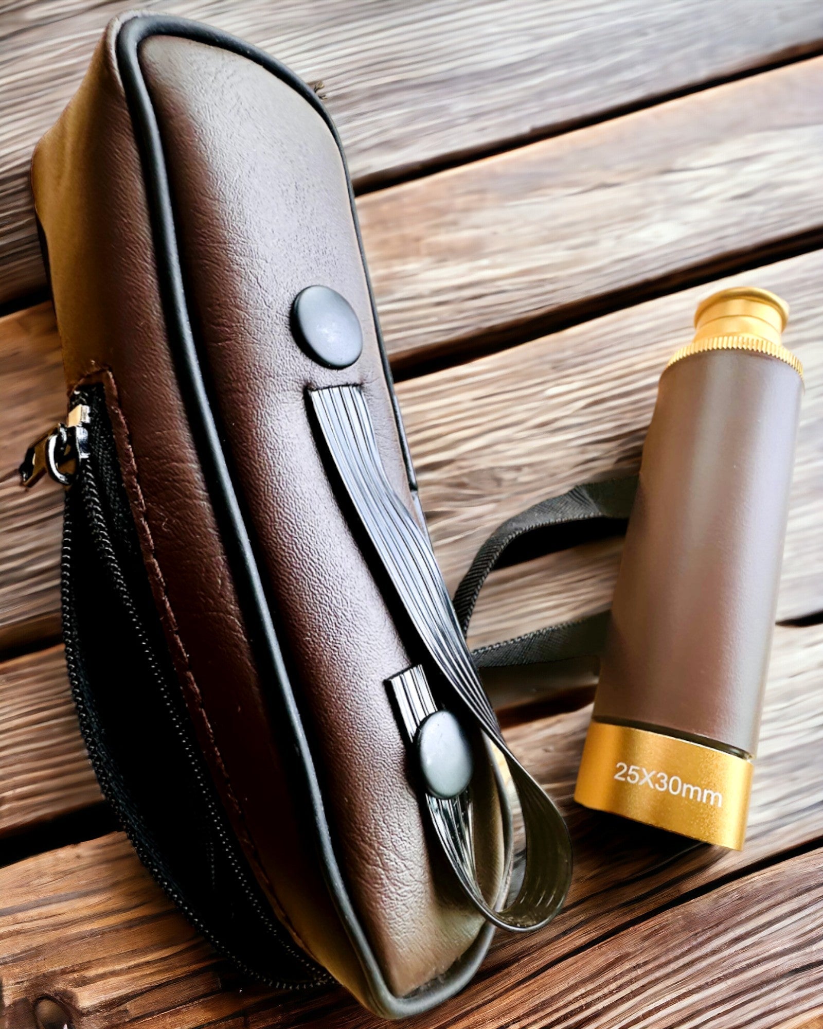 Explorer 25x30 Monocular Telescope - Portable, Foldable Handheld Telescope, customizable with engraving