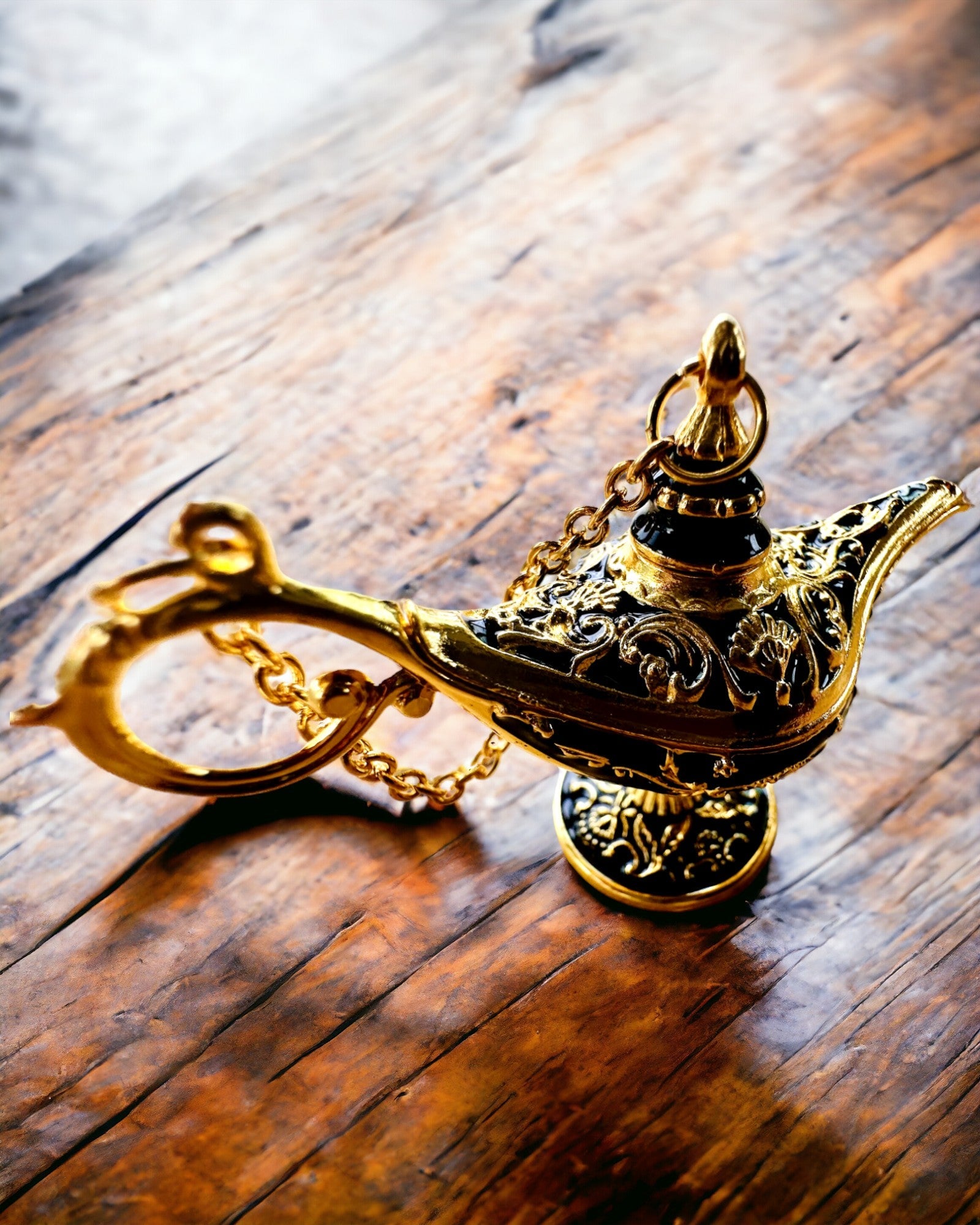 Small 4 cm Magic Aladdin Lamp, keychain, 6 color variants - Enchanted Memories, personalization with engraving