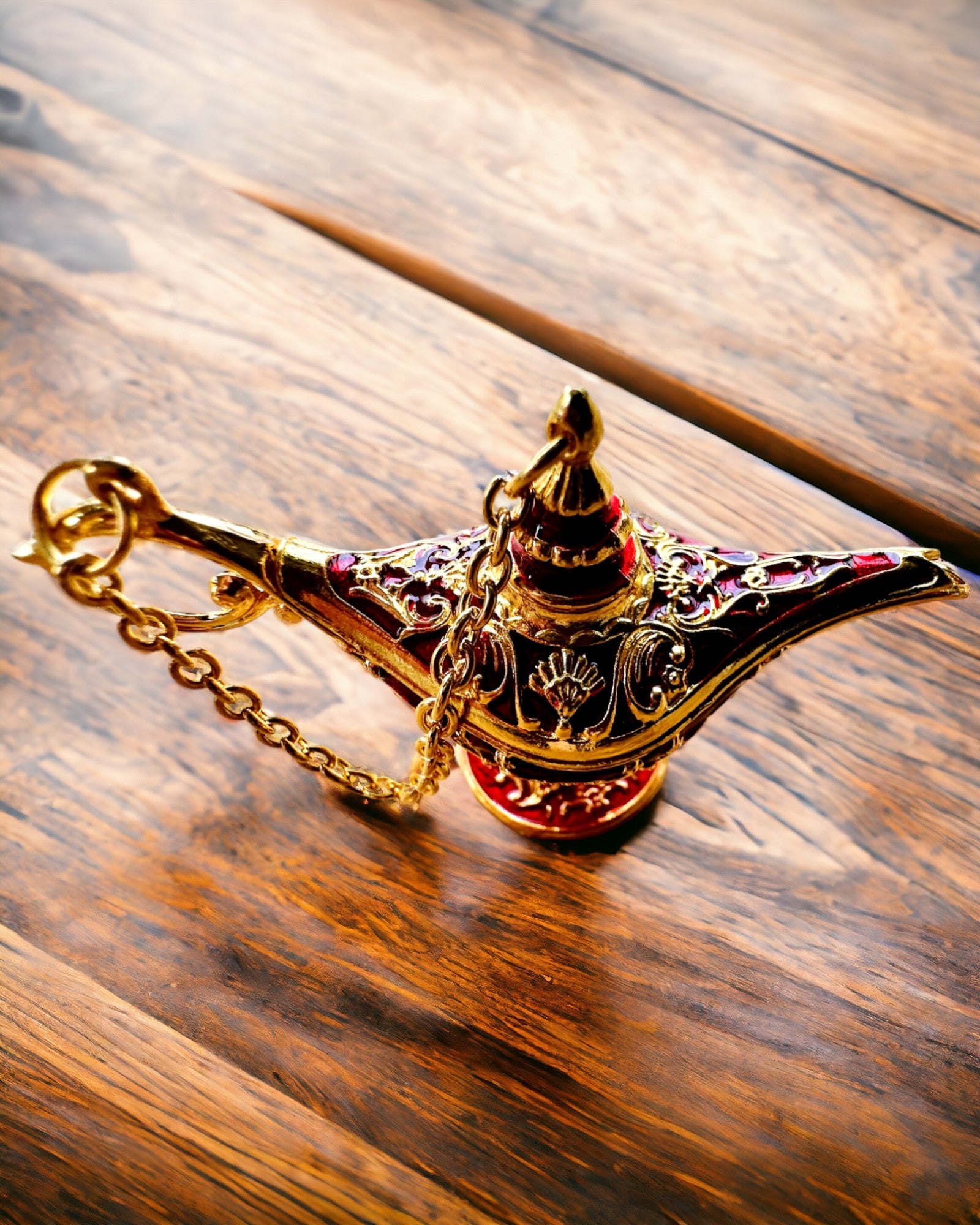 Small 4 cm Magic Aladdin Lamp, keychain, 6 color variants - Enchanted Memories, personalization with engraving
