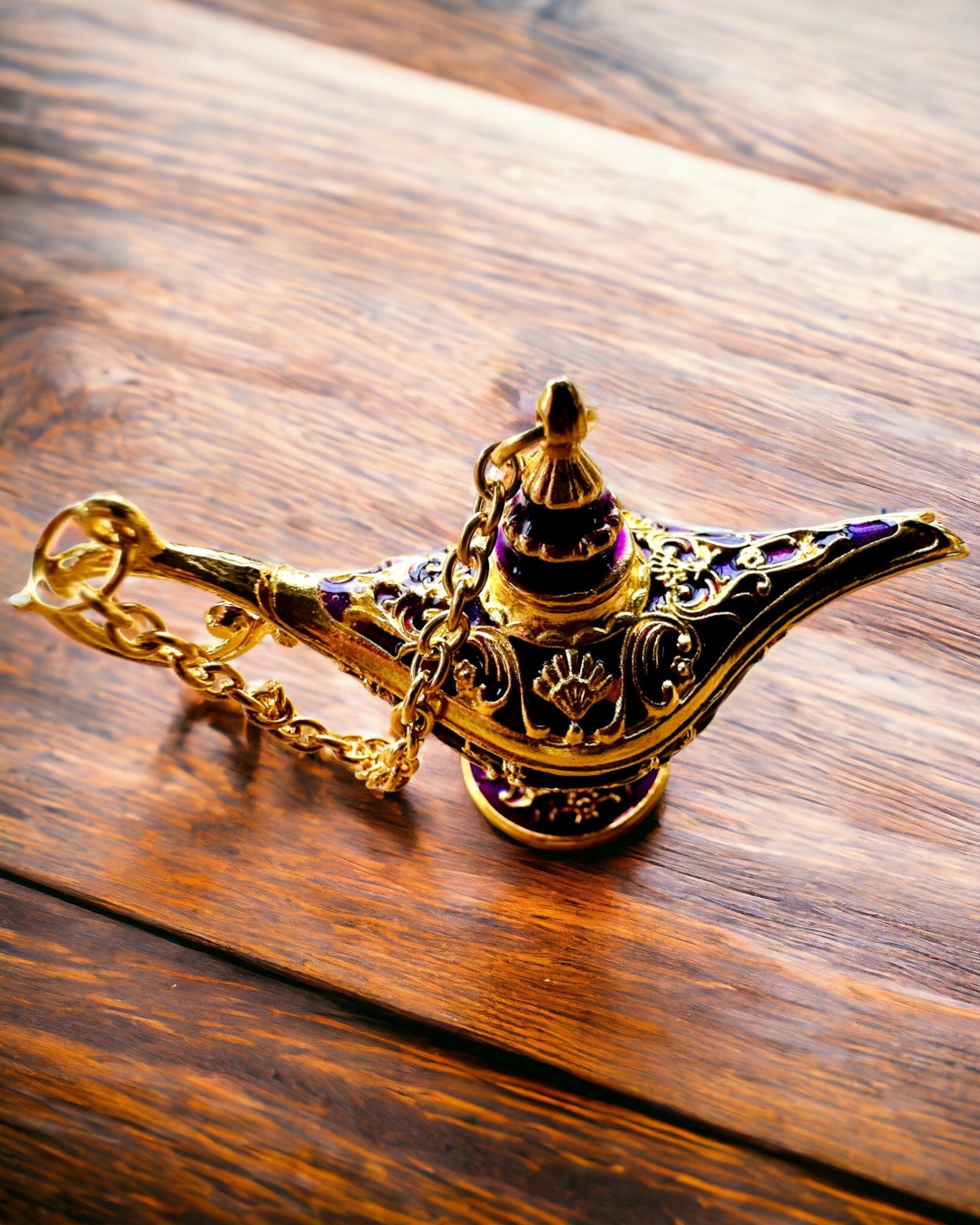 Small 4 cm Magic Aladdin Lamp, keychain, 6 color variants - Enchanted Memories, personalization with engraving