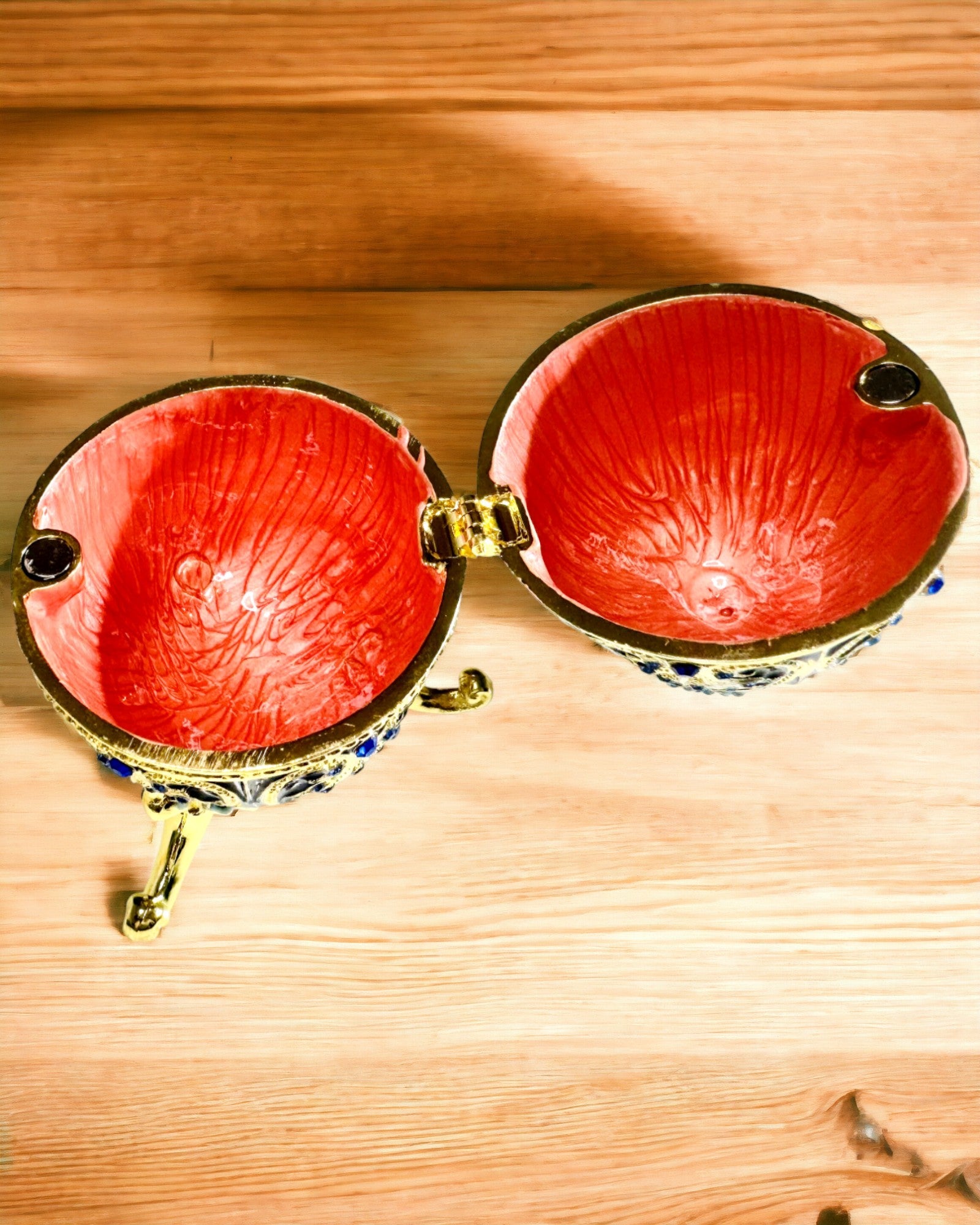 Exclusive Faberge Egg - dark blue color – Decorative Enamel Jewelry Box