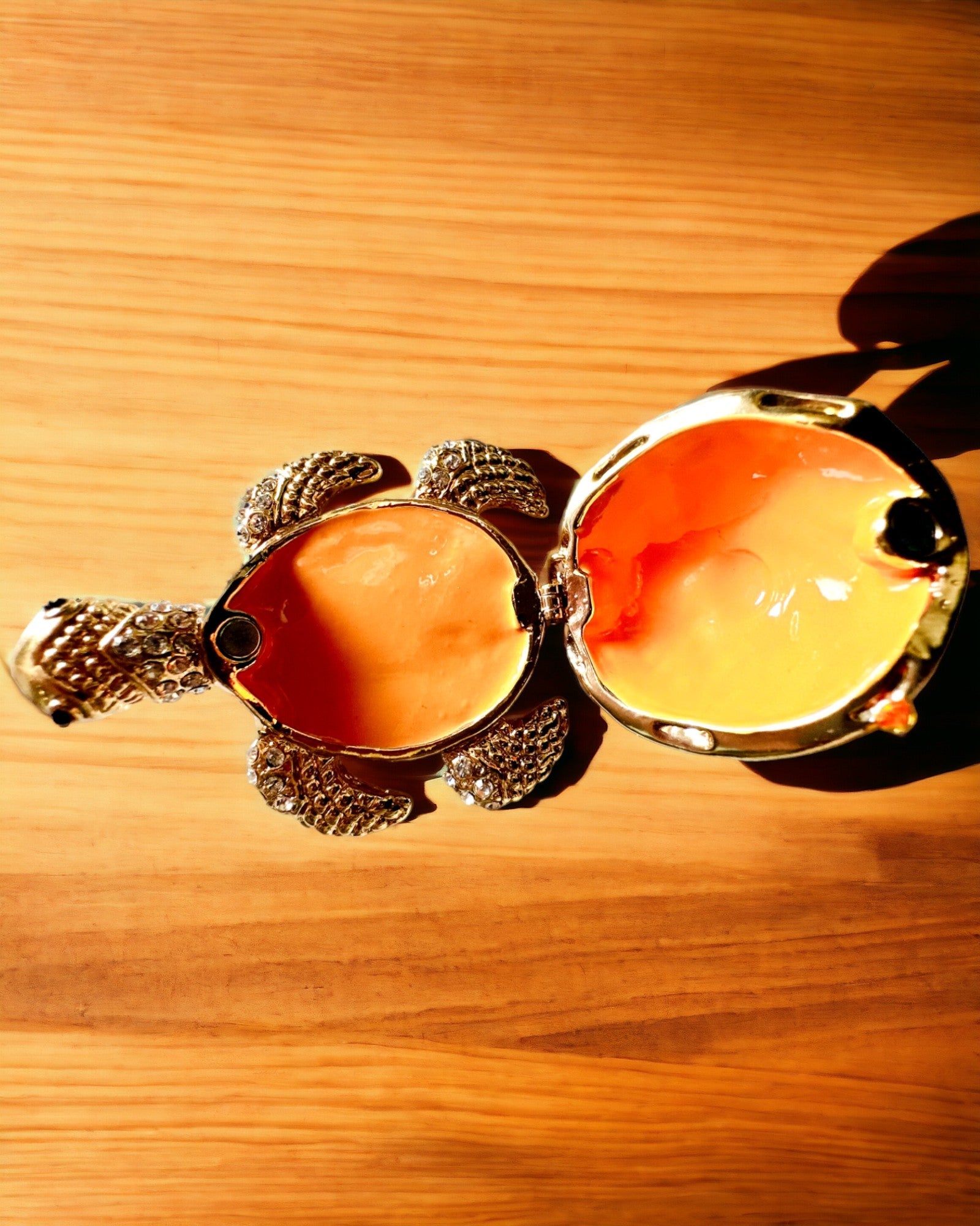 "Żółwiowa Rodzinka" Box - orange color, personalized with engraving