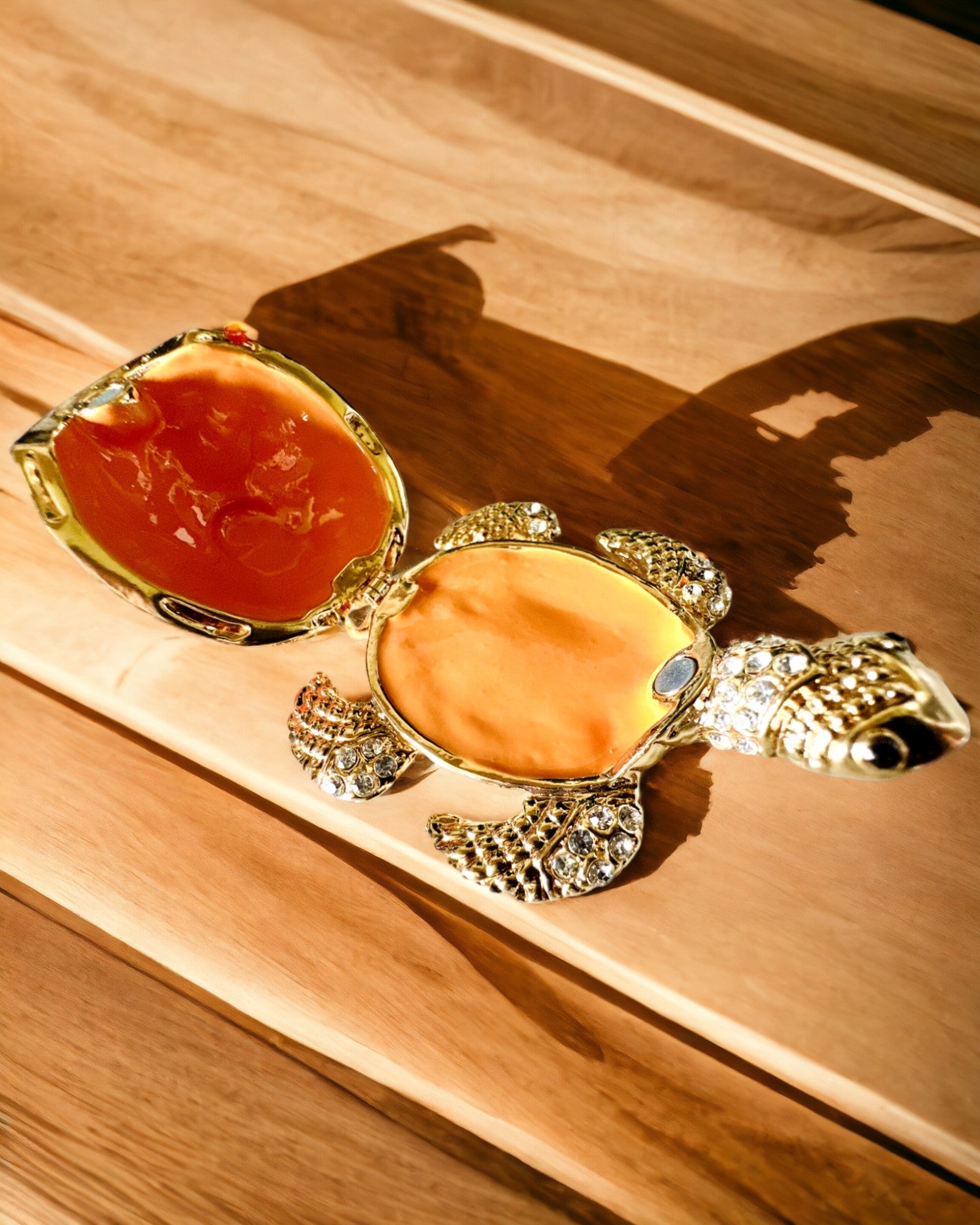 "Żółwiowa Rodzinka" Box - orange color, personalized with engraving