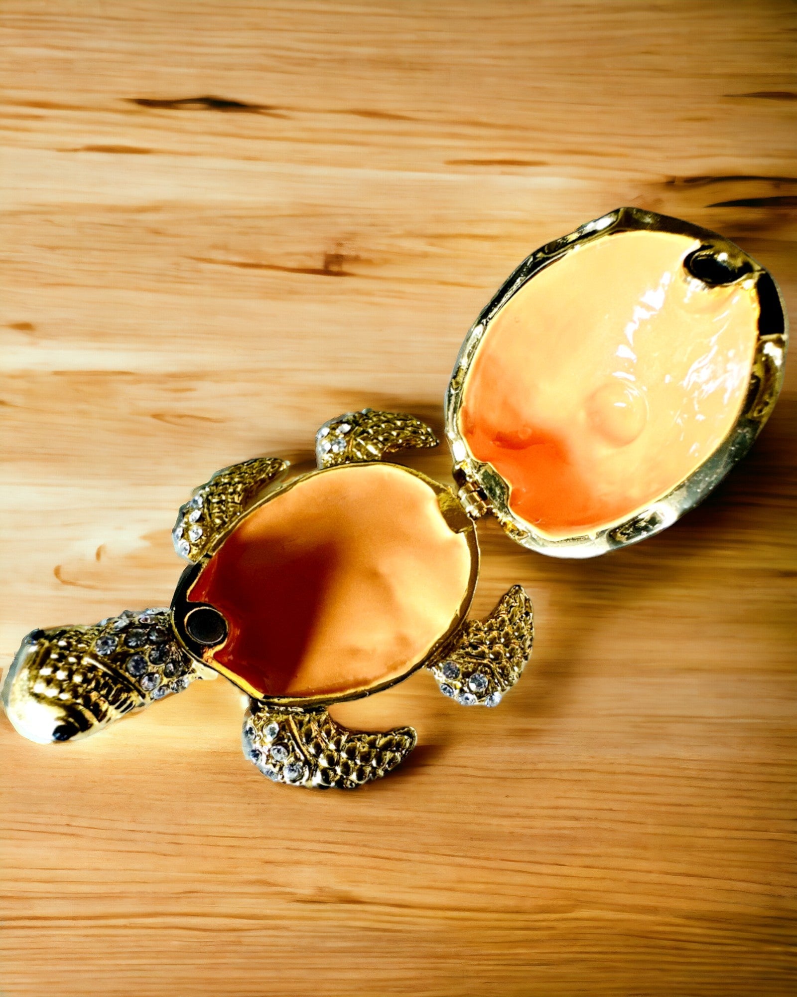 "Żółwiowa Rodzinka" Box - orange color, personalized with engraving