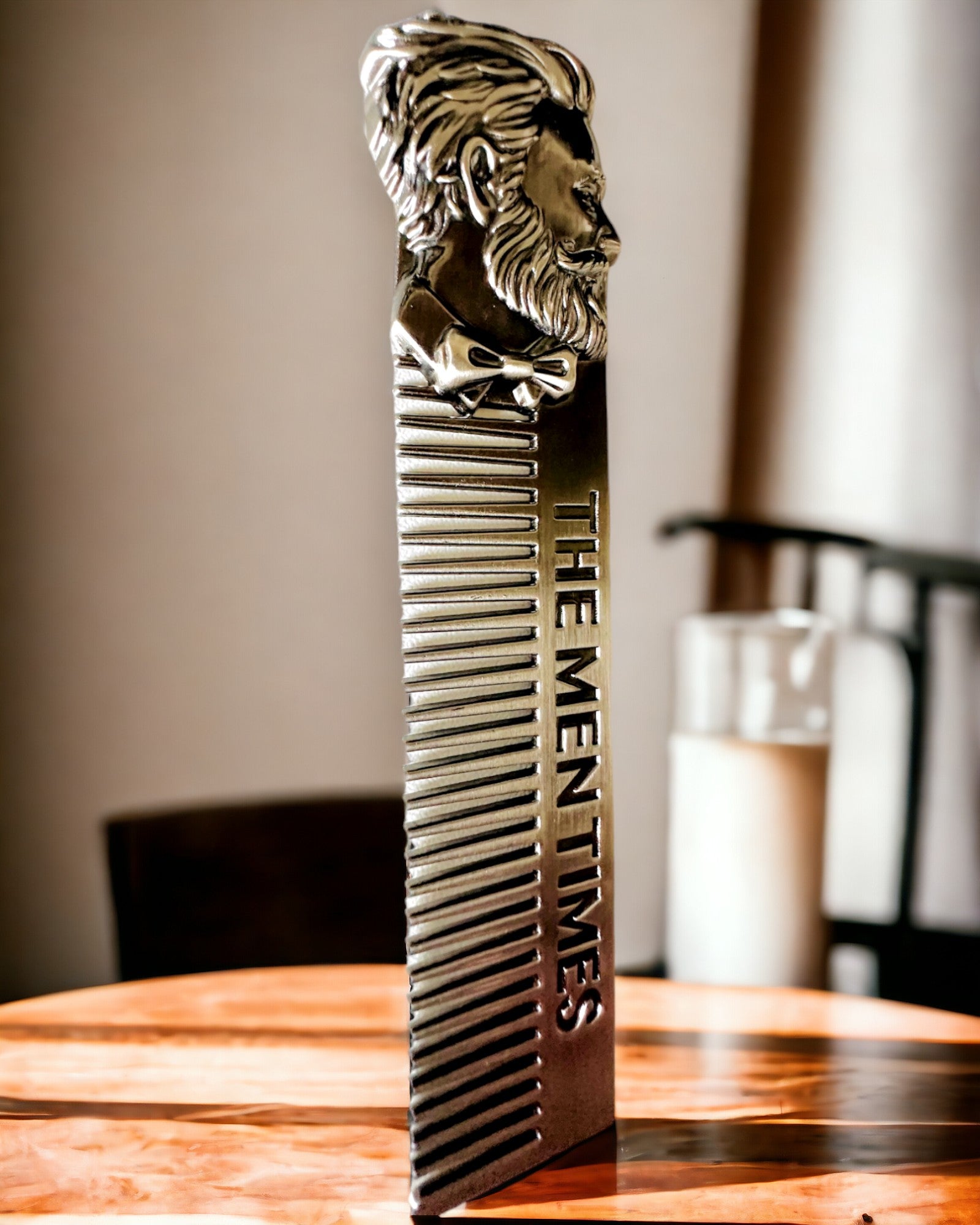 GroomMaster - Elegant Metal Comb with Engraving, personalized engraving