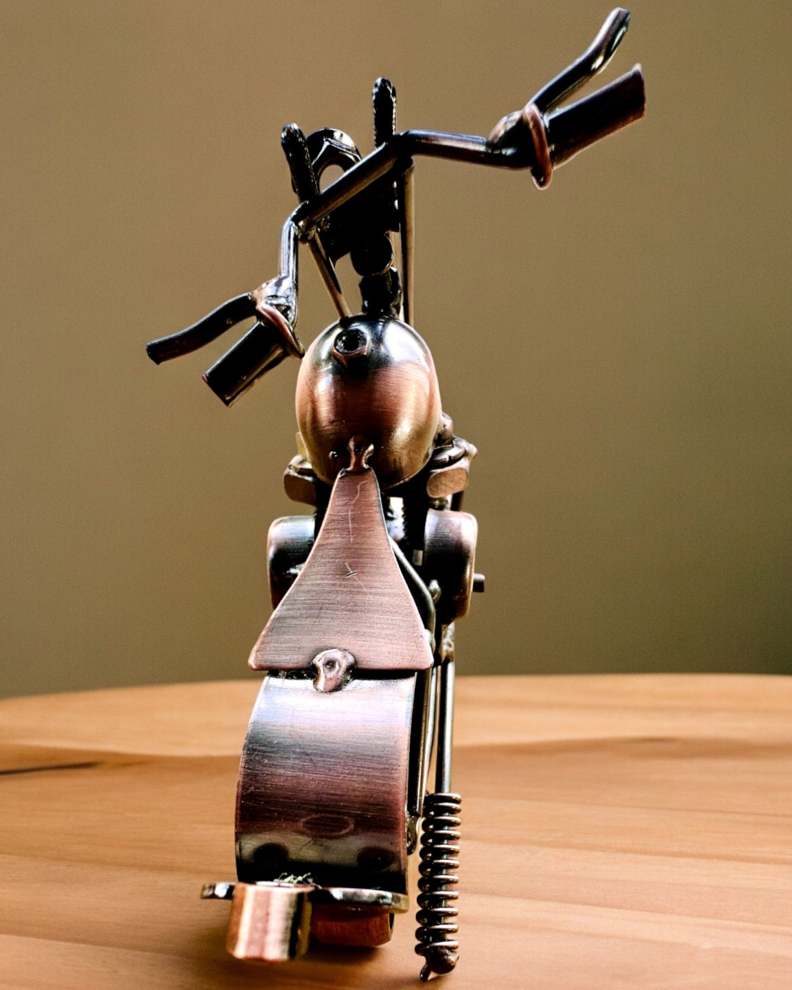 Handmade Iron Motorcycle Model, Chopper, Customization, Engraving for Gift