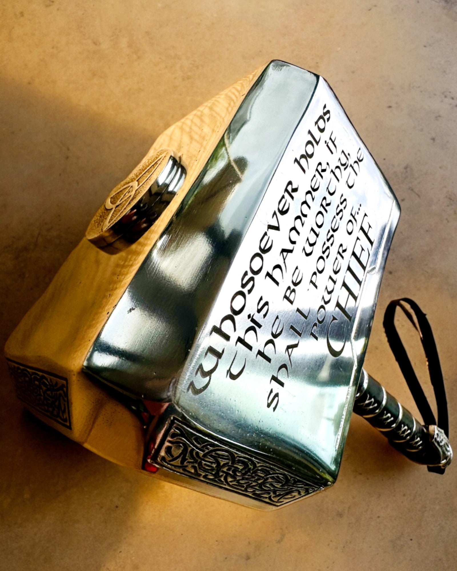 Thor's Hammer "Chief" - Handcrafted Artisan Hammer, personalized with engraving for a gift