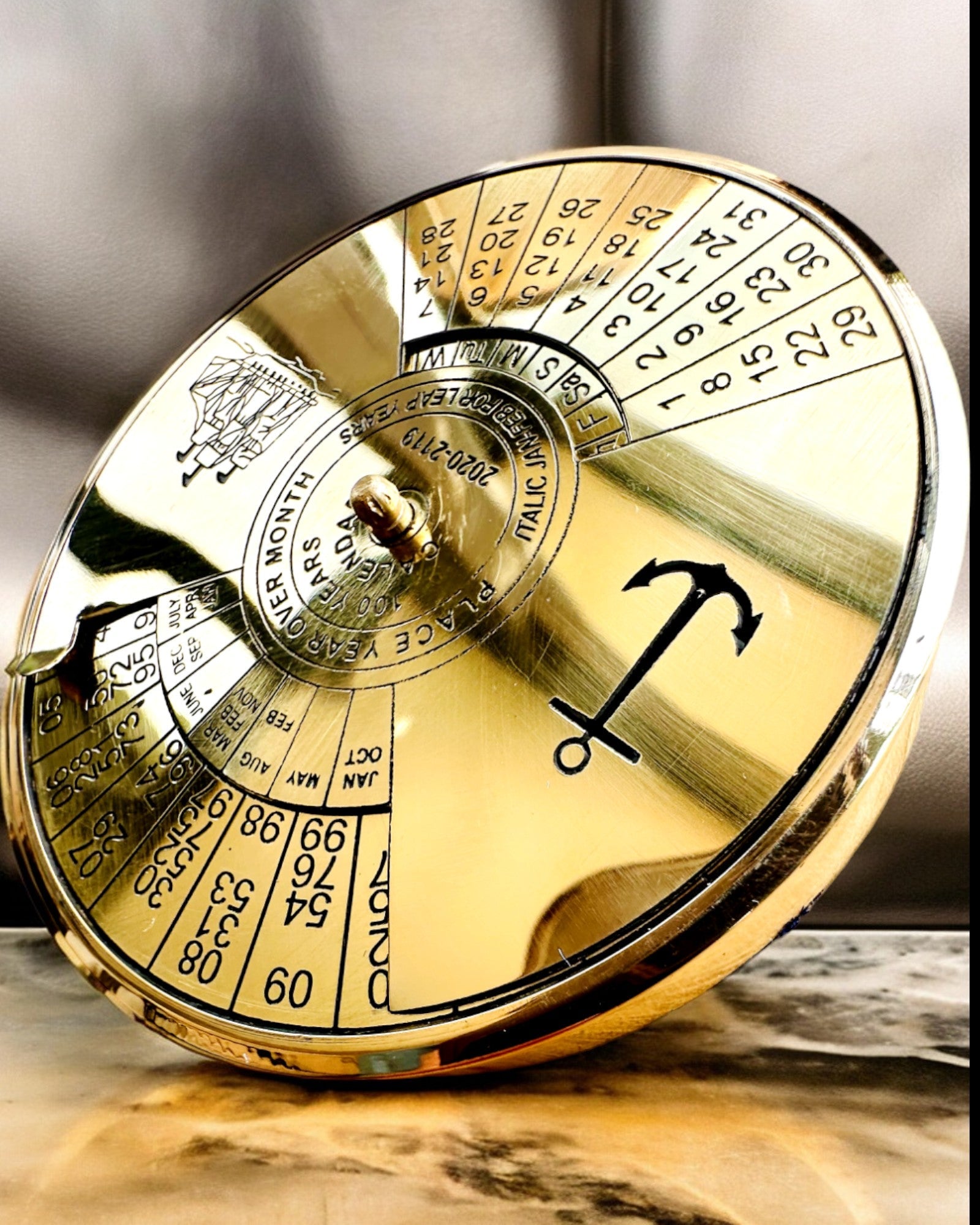 Calendar of Eternity Sea Sail – Brass 100-Year Calendar - possible engraving for a gift