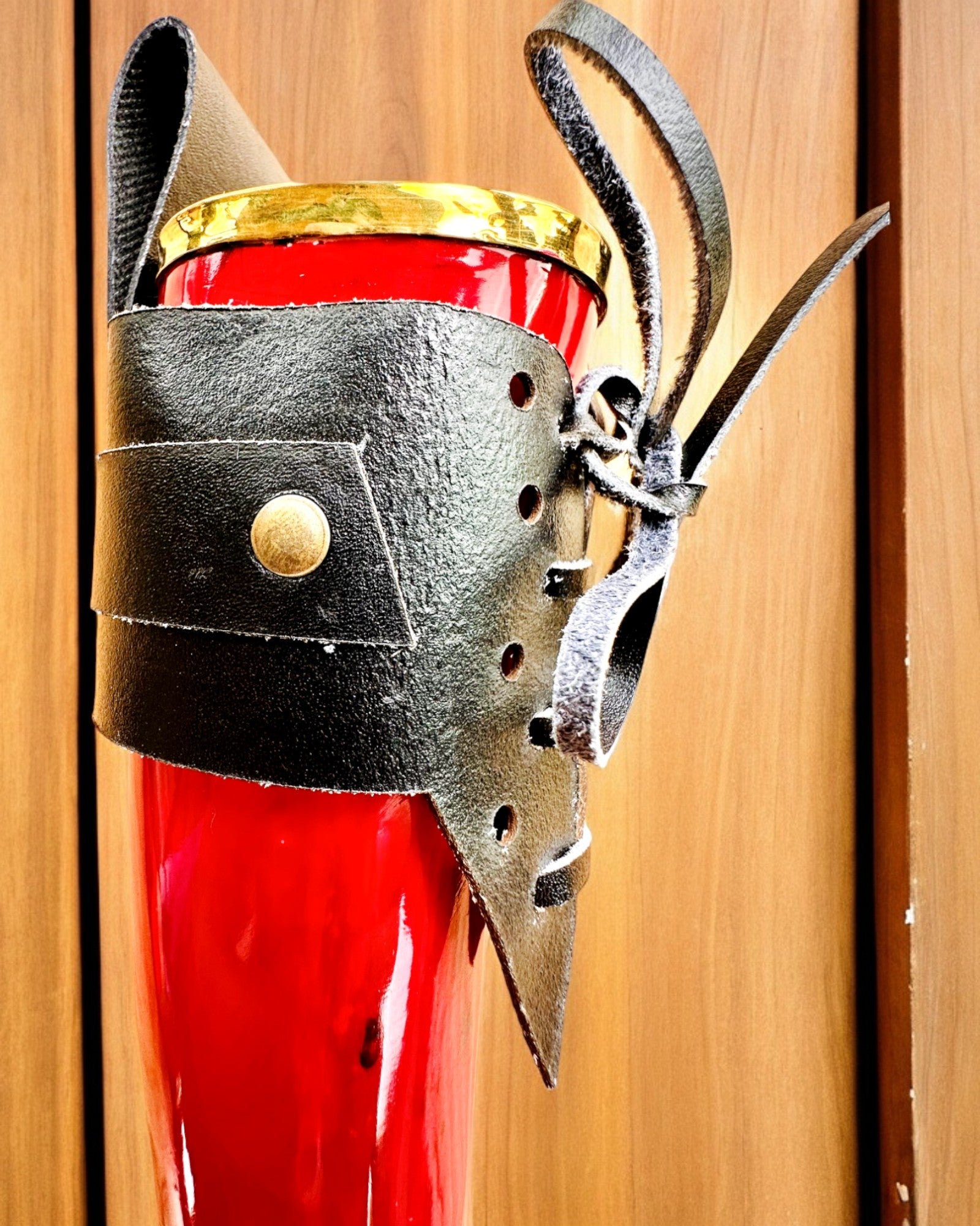 Warrior's Horn Mug - Red - with Customizable Engraving