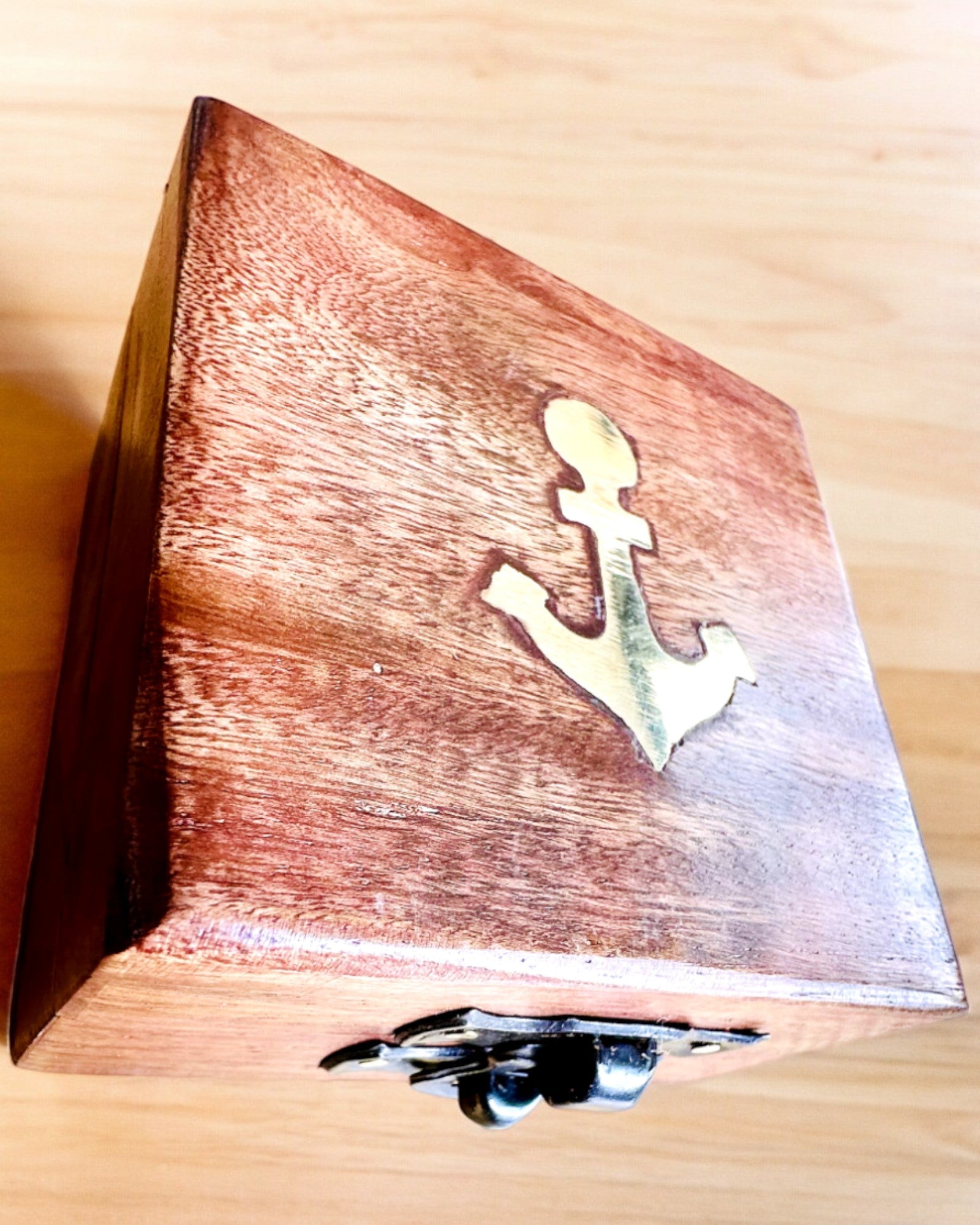 Wooden box for "Maritime" compact compass - personalization with engraving available