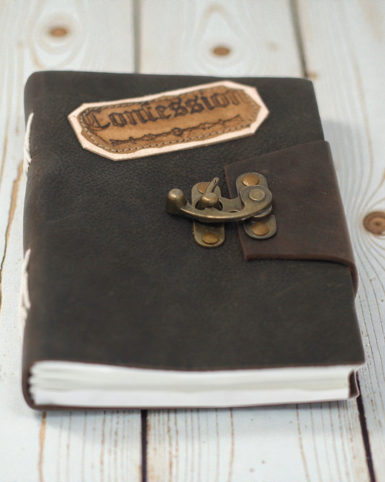 Secretum Anima – Leather Notebook Confession with Fastening