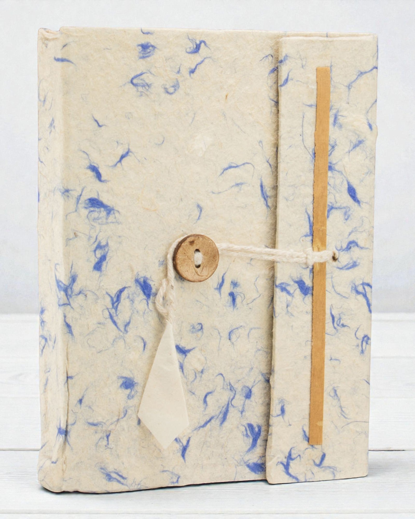 Medium Elbow Notebook Blue Cotton (15 x 12 cm) – 45 sheets