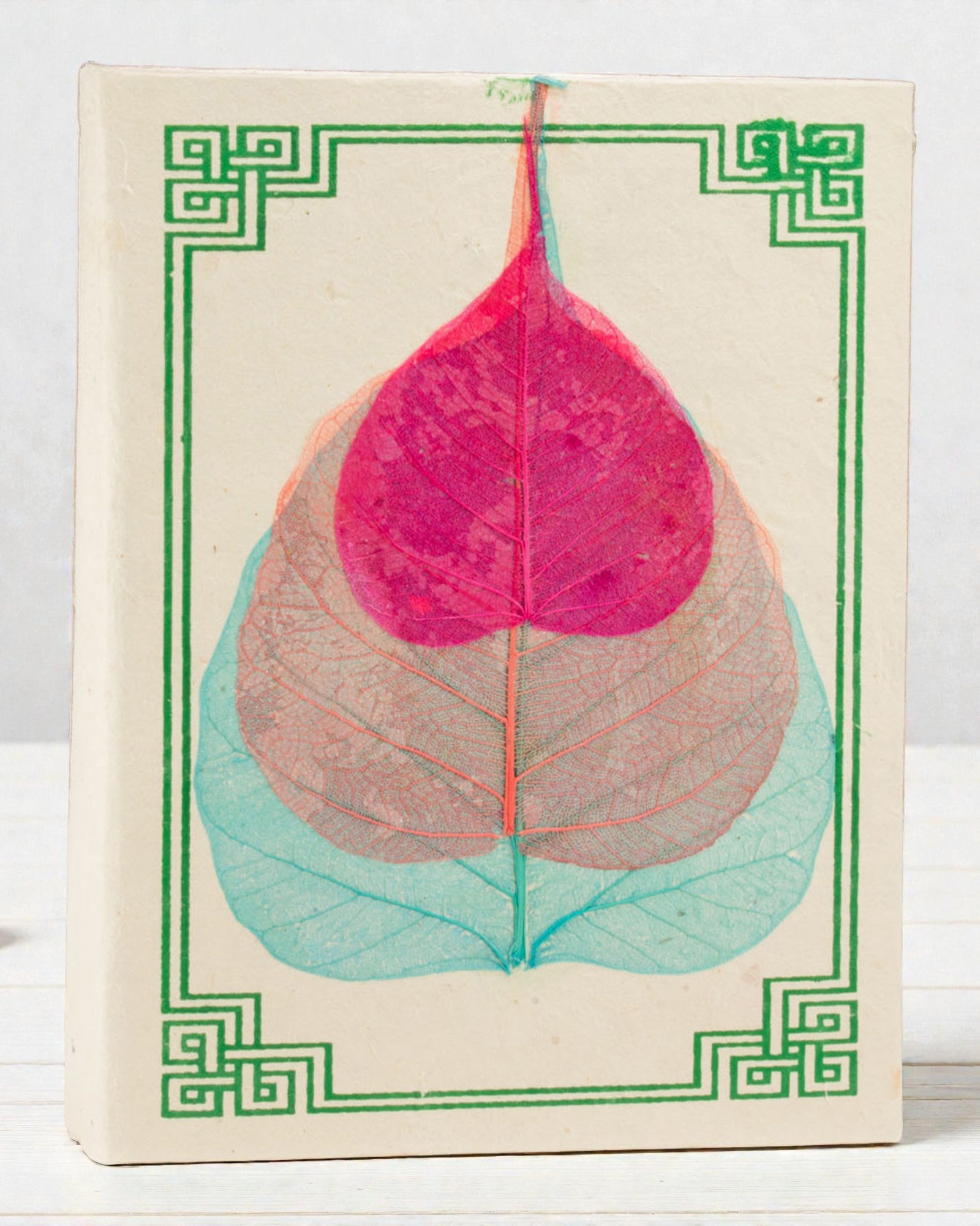 Medium elbow notebook Bodhi leaves (15 x 12 cm) – 45 sheets (assorted patterns)