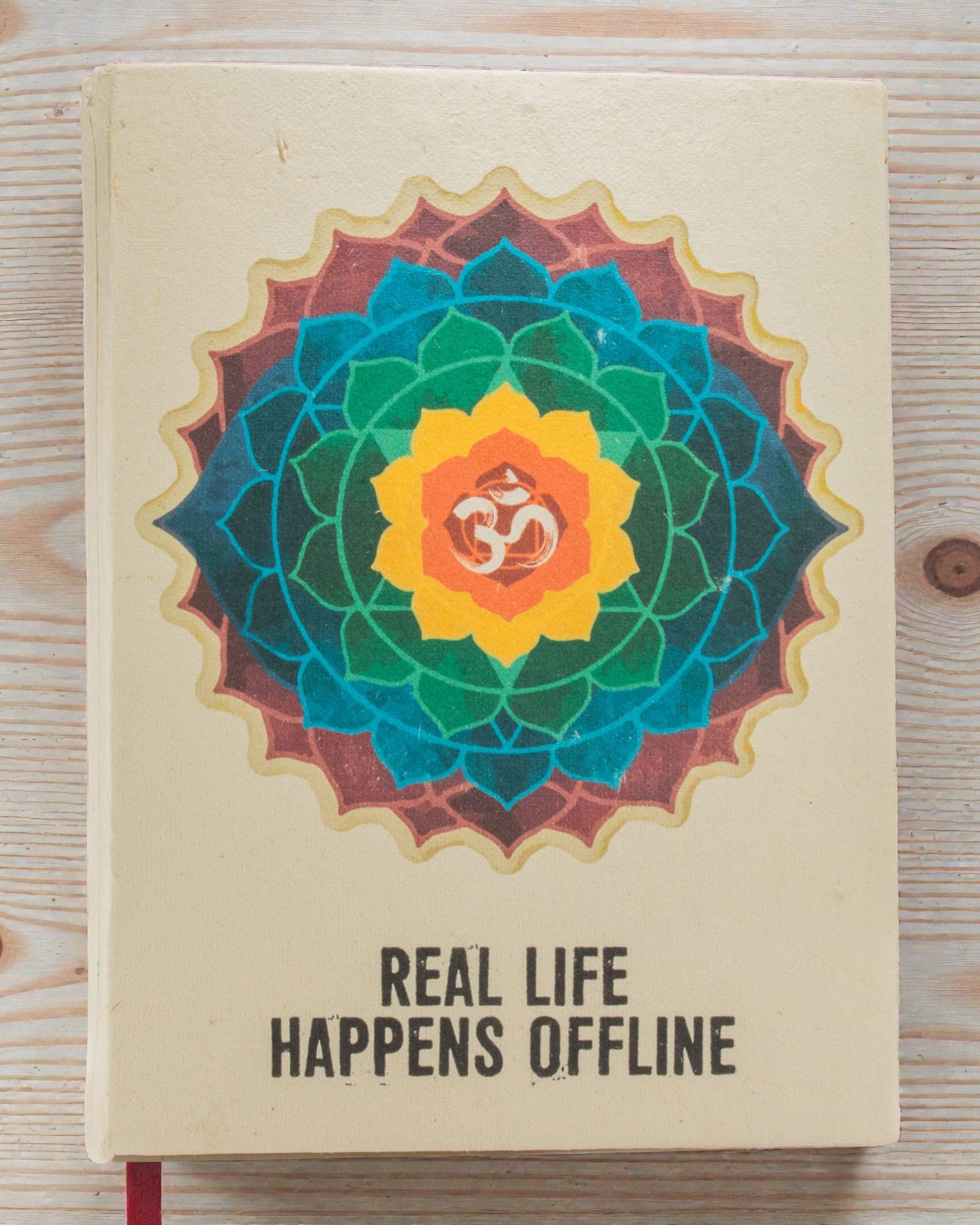 Large Elbow Notebook Inspirations – Real Life Happens Offline (45 sheets, 21 x 15 cm)