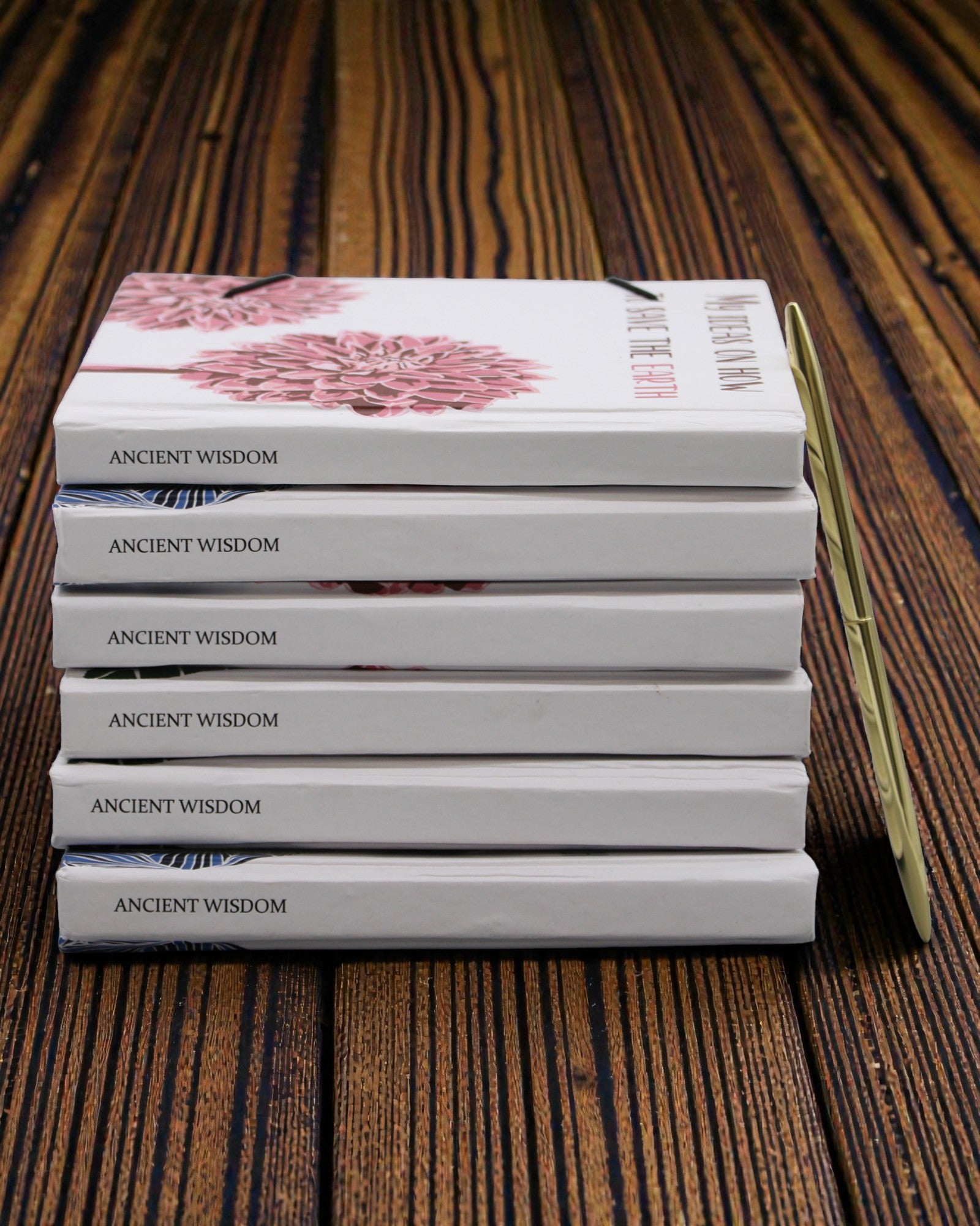 Flowers Together – small notebook with a strap and a coconut button 18 × 12,5 cm, 200 pages
