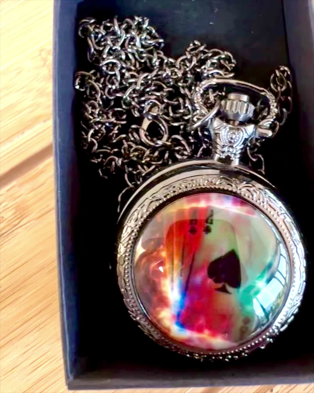 "Magic Deck" Pocket Watch - Stylish Stainless Steel Accessory, Personalized Engraving for a Gift