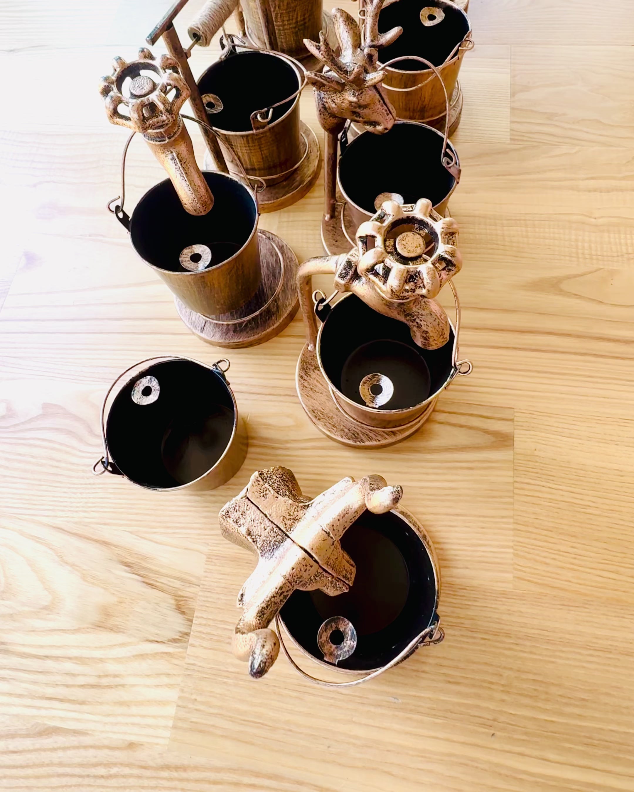 Stylish Metal Ashtray "Rustic Charm" 19-23 cm in height, 8 variants to choose from, engraving upon request