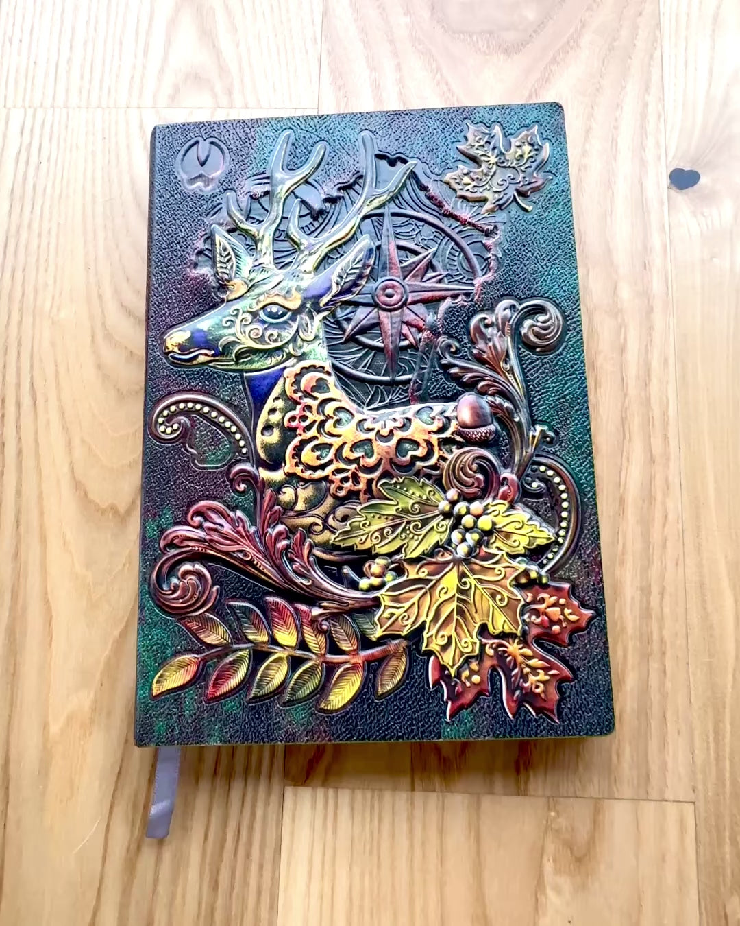 Forest Deer Notebook with Deer Motif, A5 - personalization with engraving for a gift