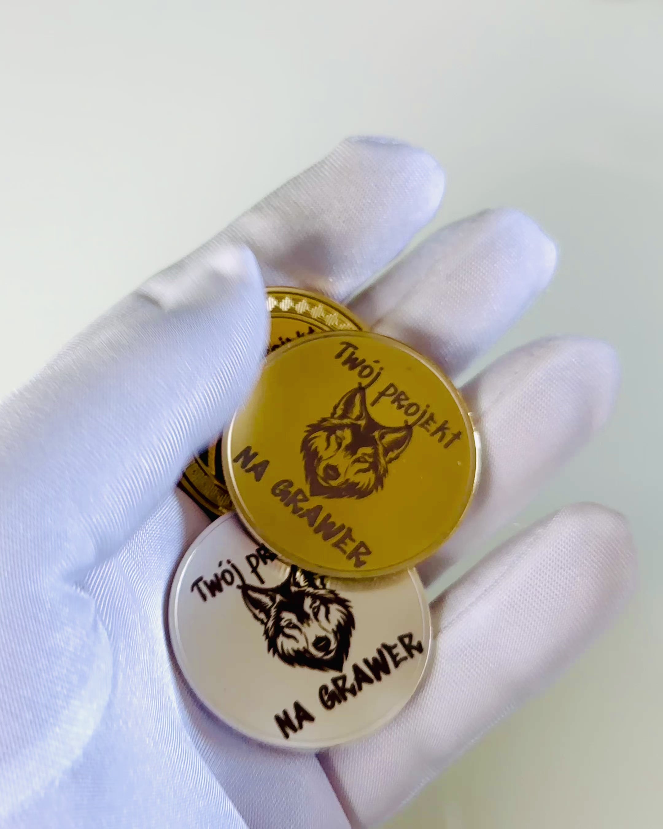 Blank Challenge Coin with Customizable Engraving – Collectible, 40mm, four models