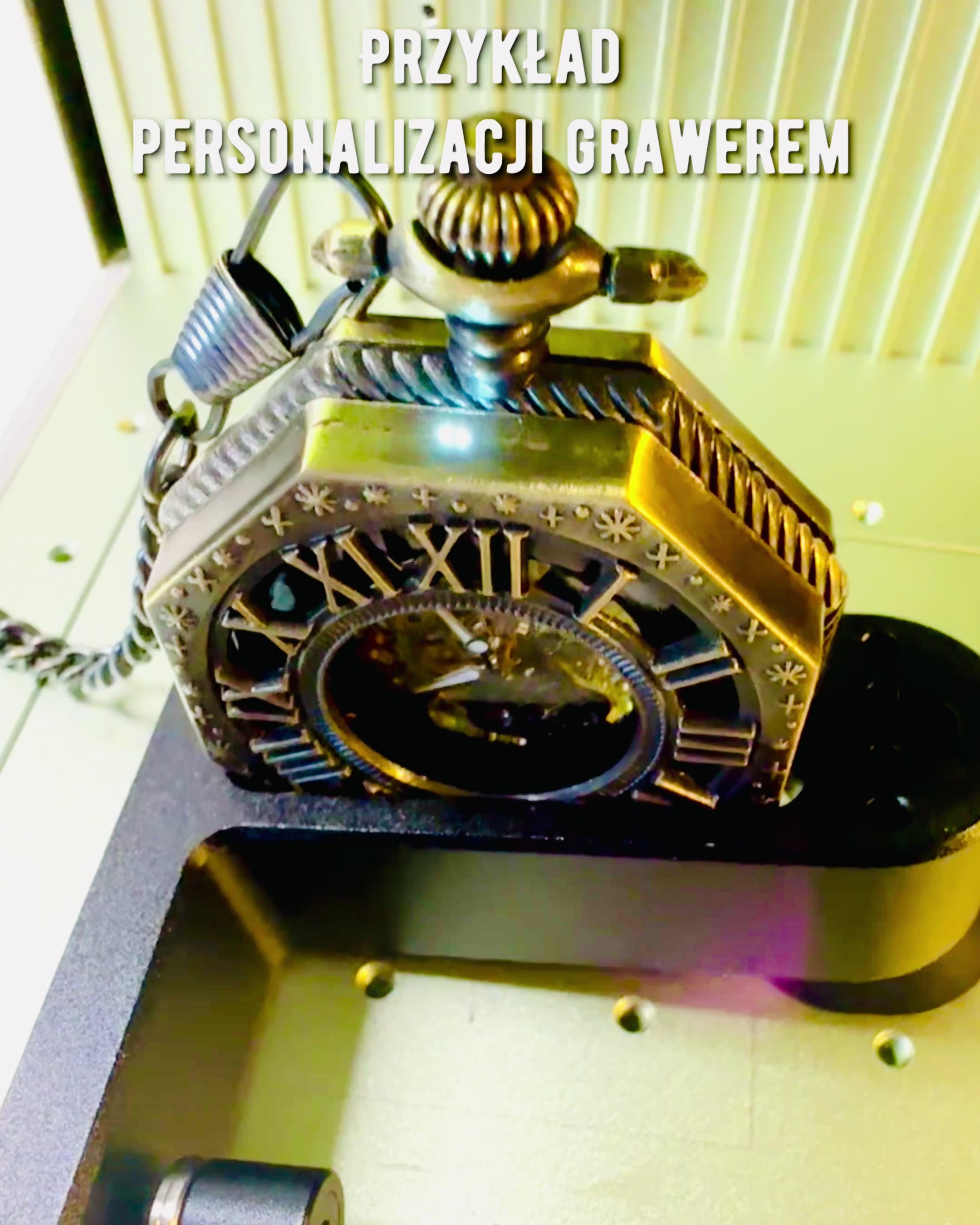 Classic Octagonal Brown Color Mechanical Pocket Watch in Steampunk Style - Timeless