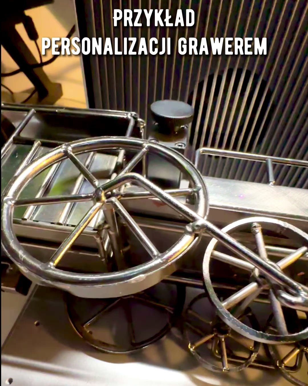 Iron Locomotive "Retro Express" – decoration, model, handmade with engraving option for a gift